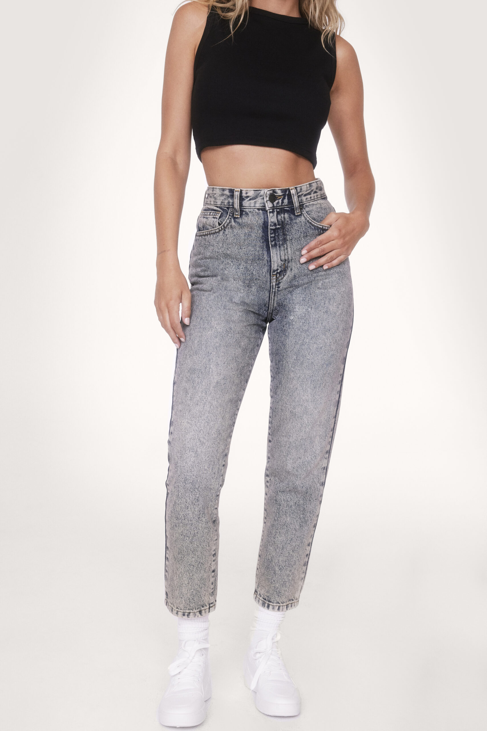 Organic Denim High Waisted Mom Jeans