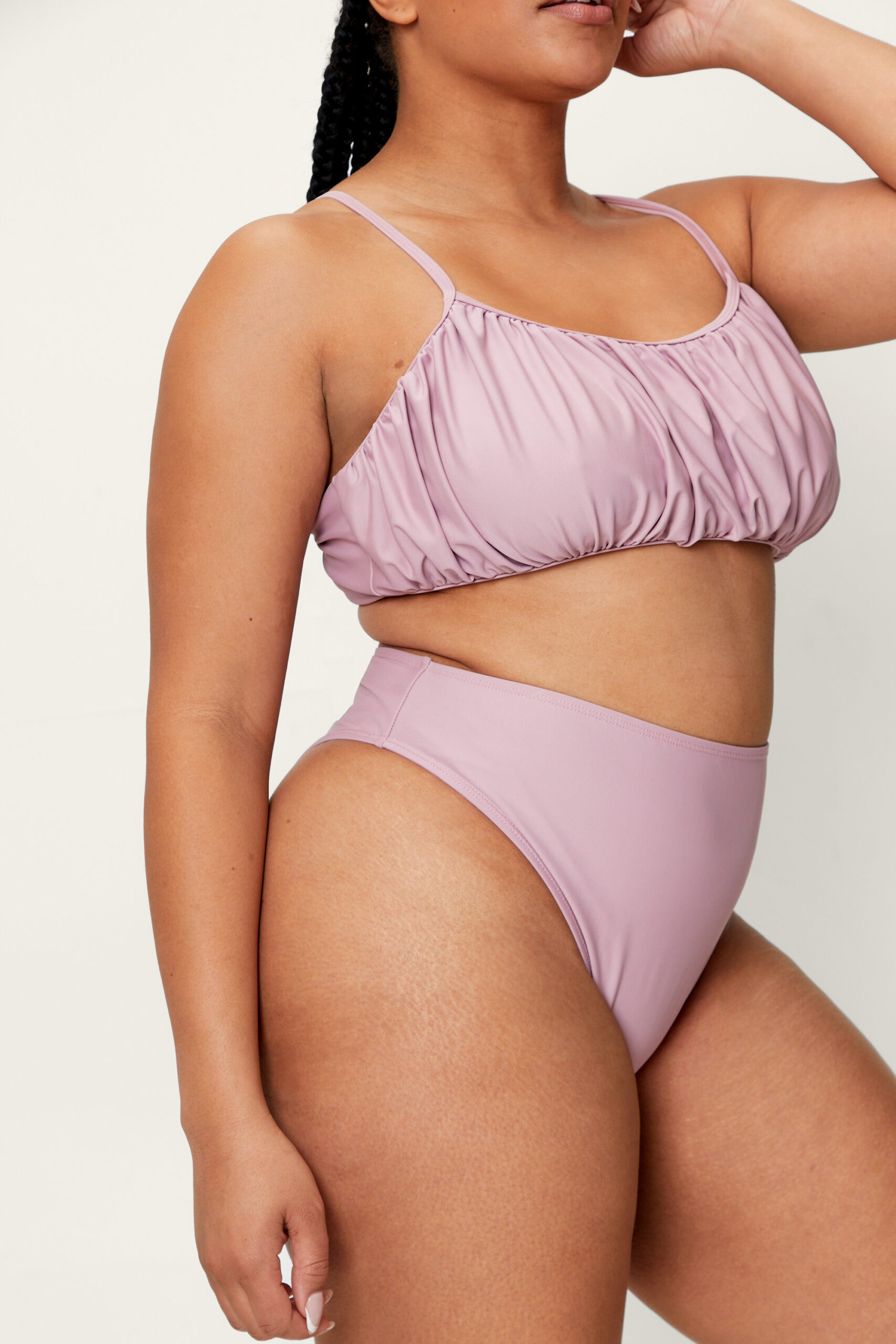 Plus Size Recycled Ruched Crop Bikini Set