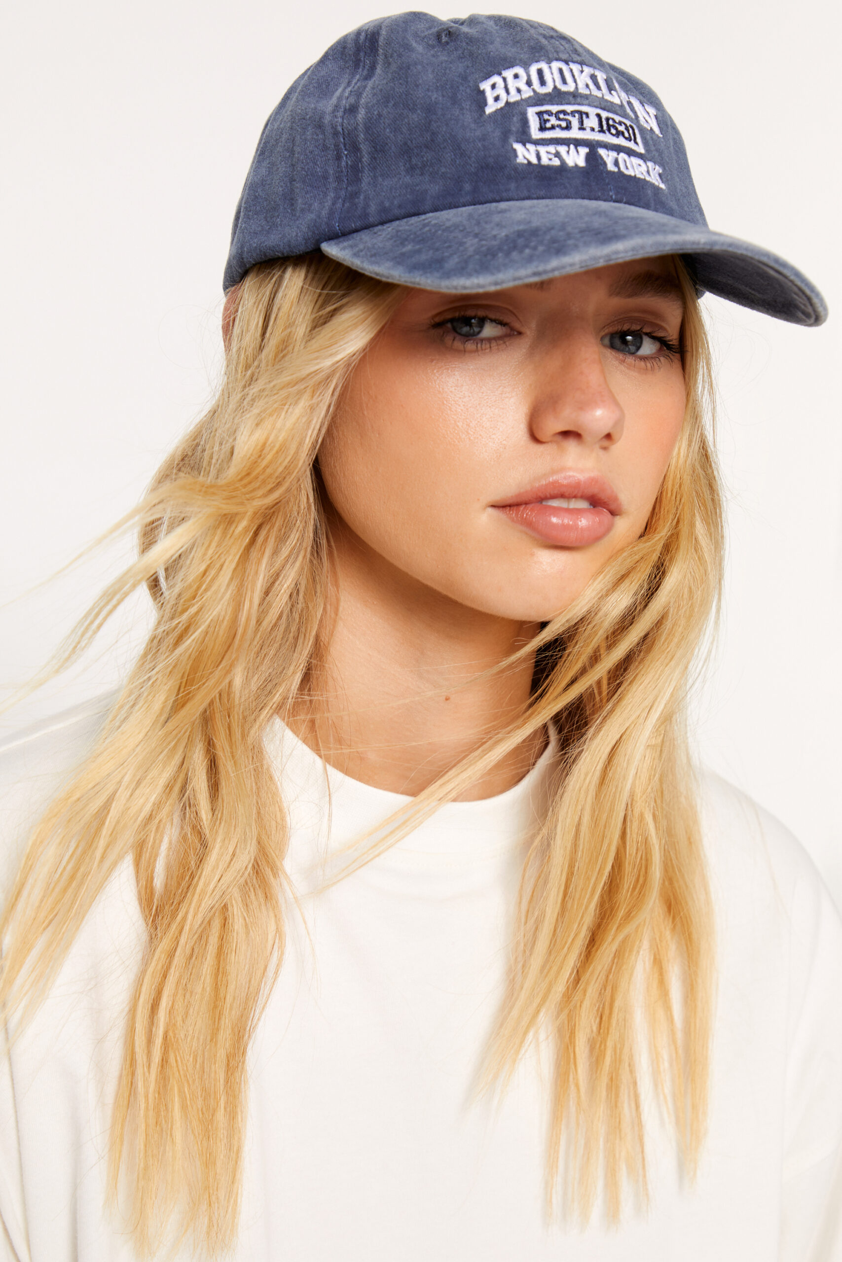 Brooklyn Embroidered Acid Wash Cap