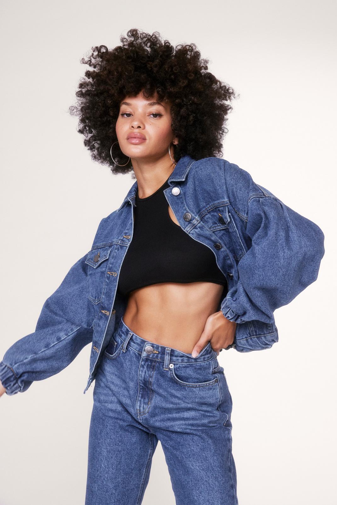 Organic Balloon Sleeve Denim Jacket