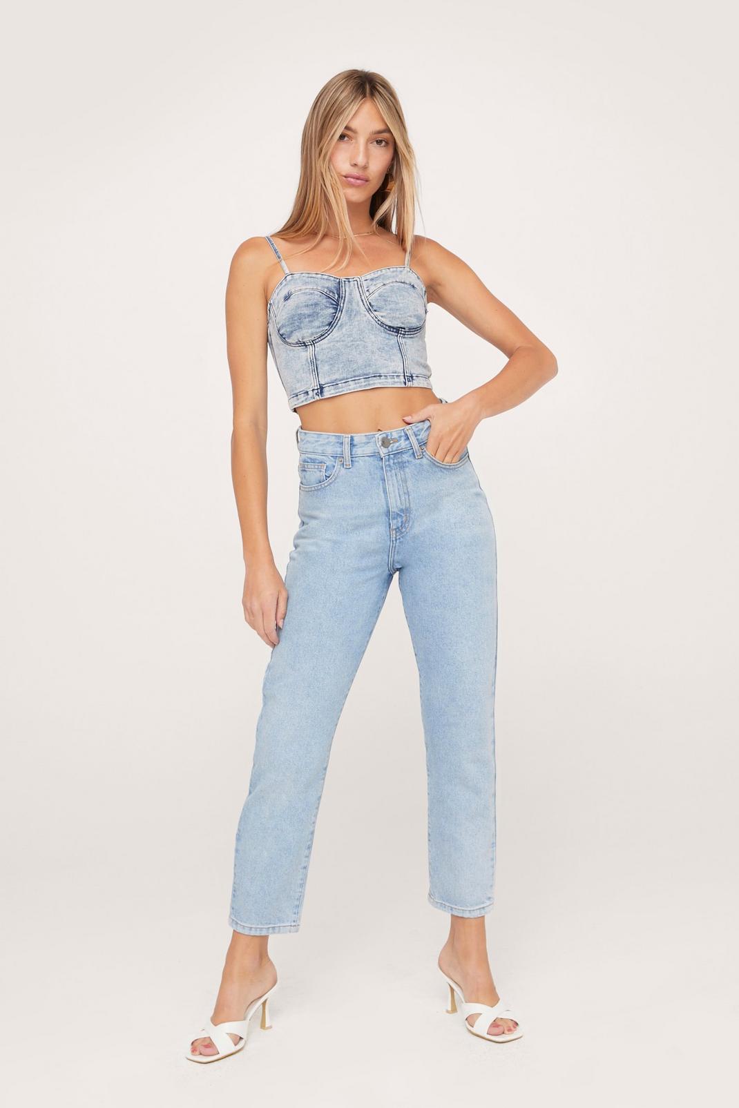 Organic High Waisted Mom Jeans