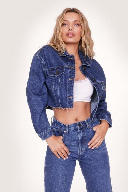 Organic Denim Cropped Denim Jacket