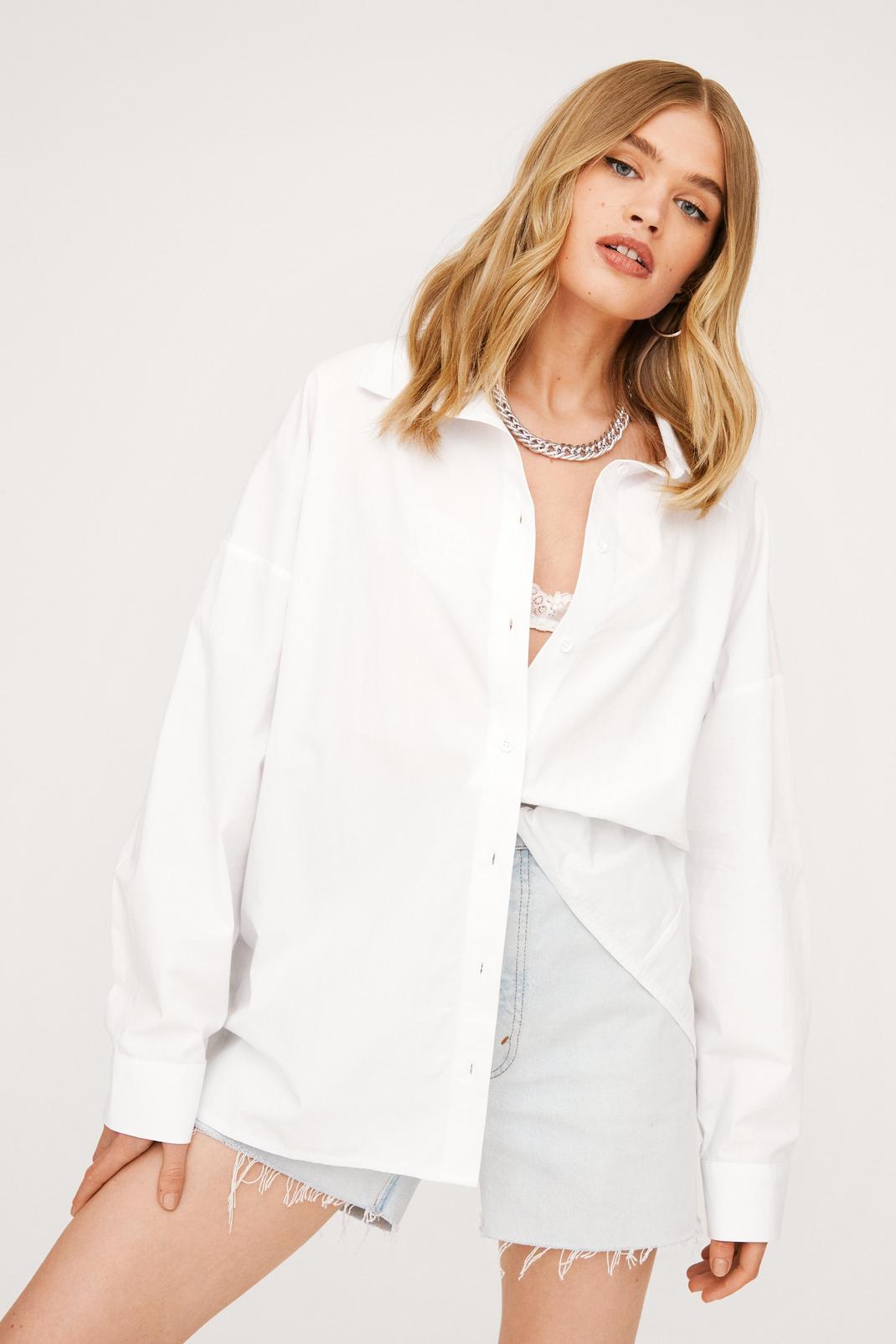 White Oversized Cotton Shirt