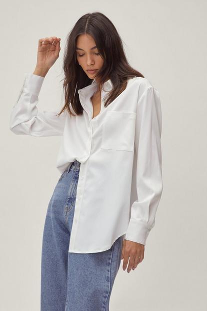 Recycled Satin Oversized Shirt