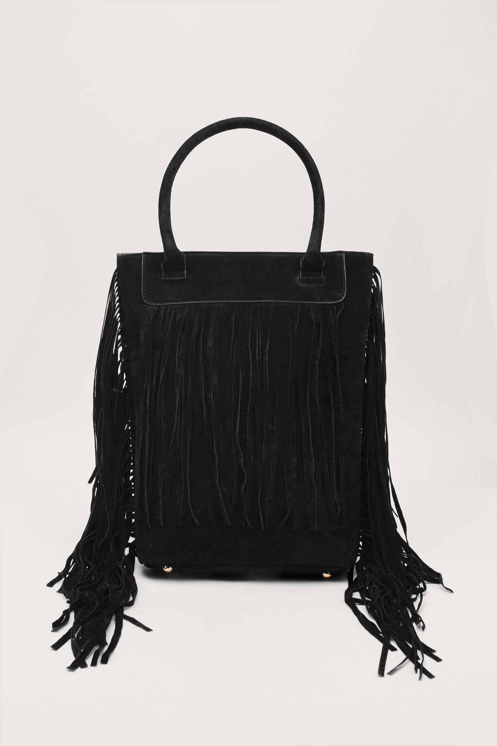 Faux Suede Tassel Day Bag