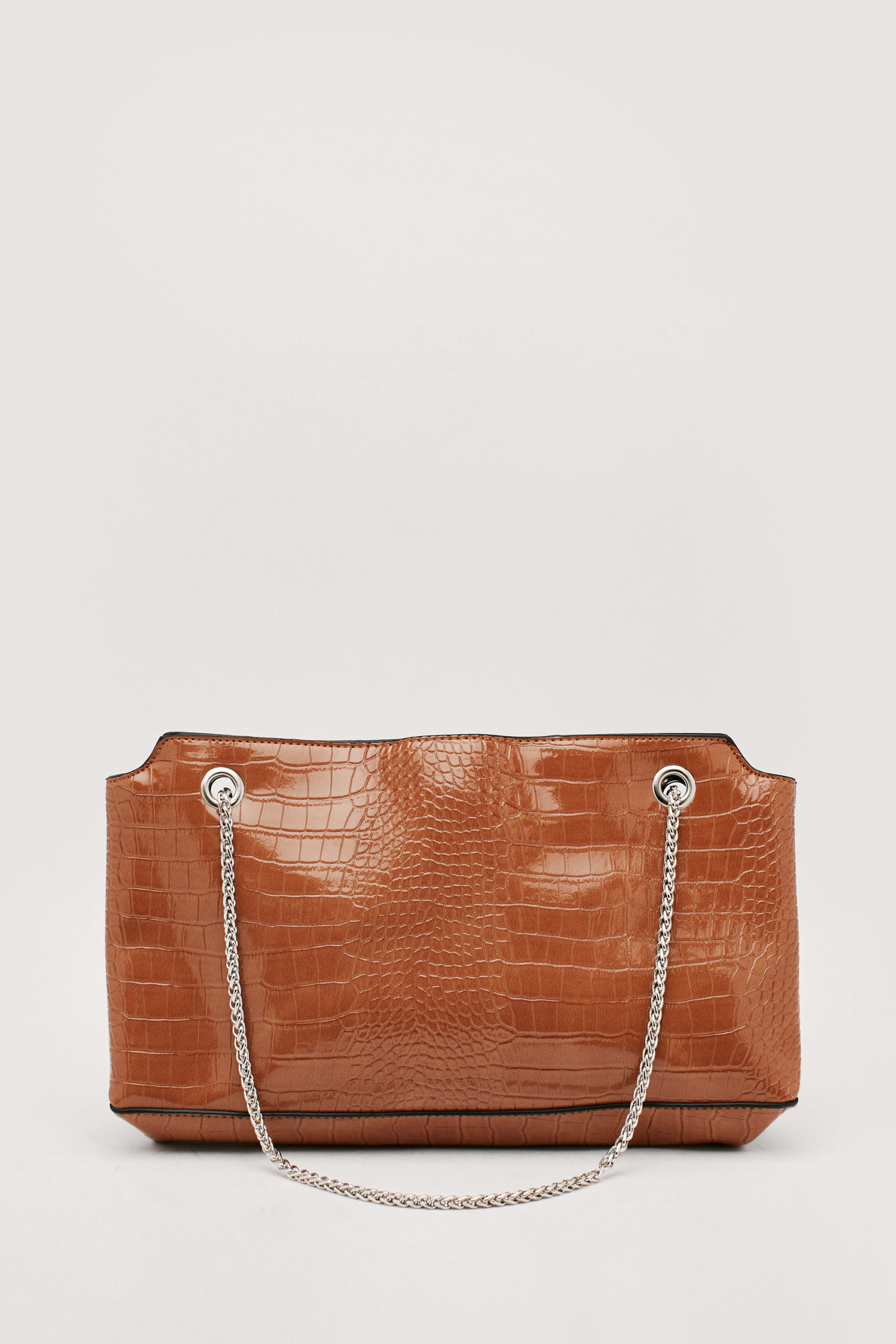 Patent Croc Chain Crossbody Bag