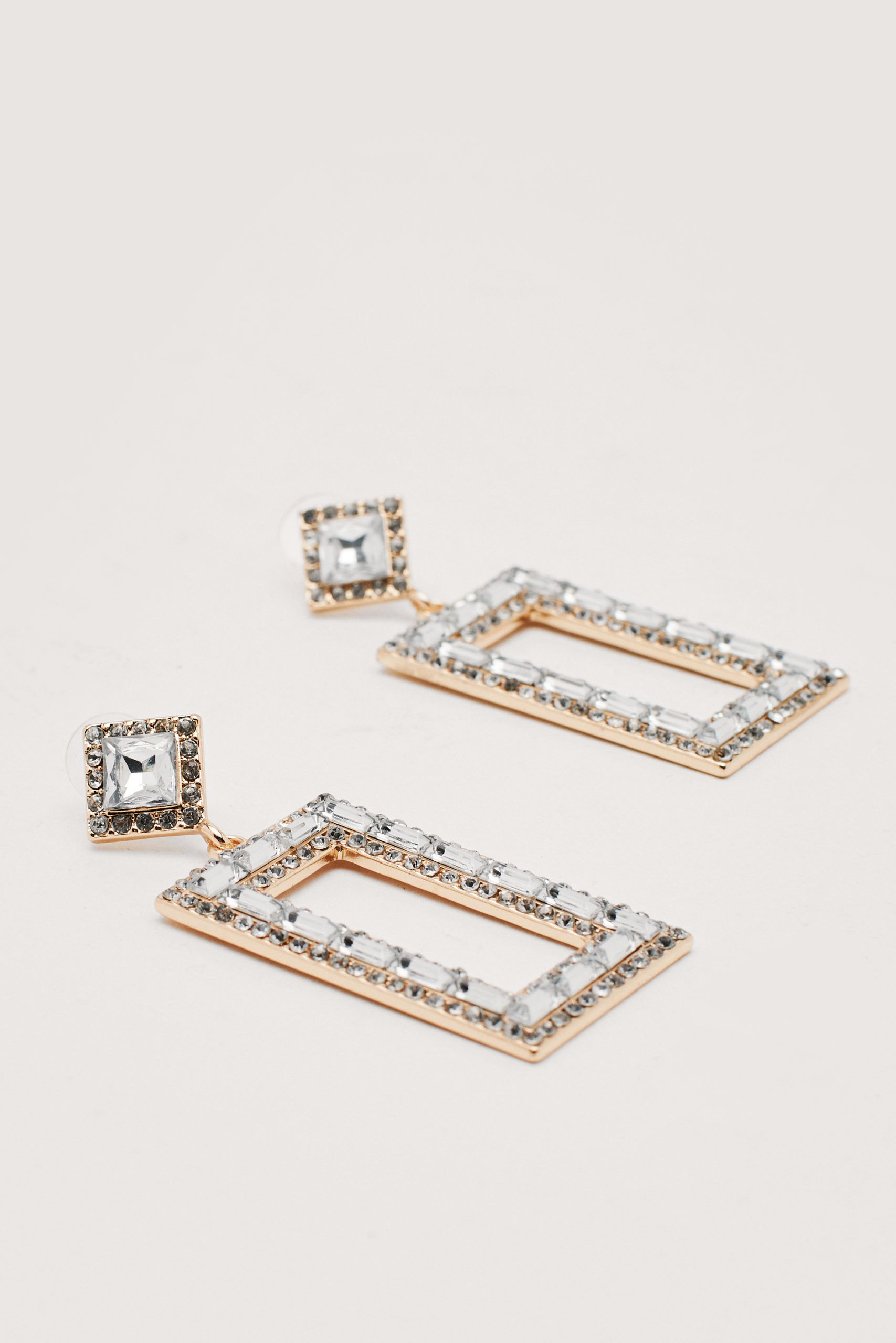 Diamante Door Knocker Earrings