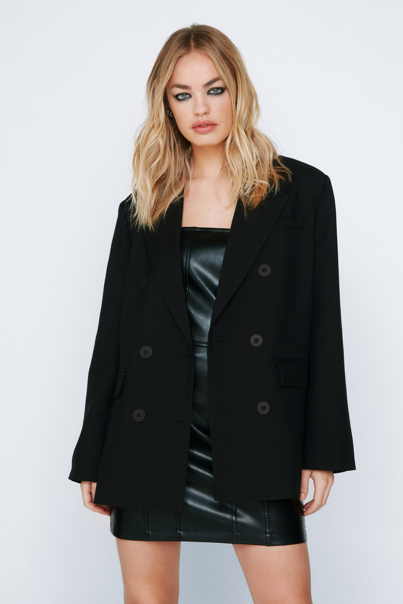 Oversized Double Breasted Tailored Blazer 