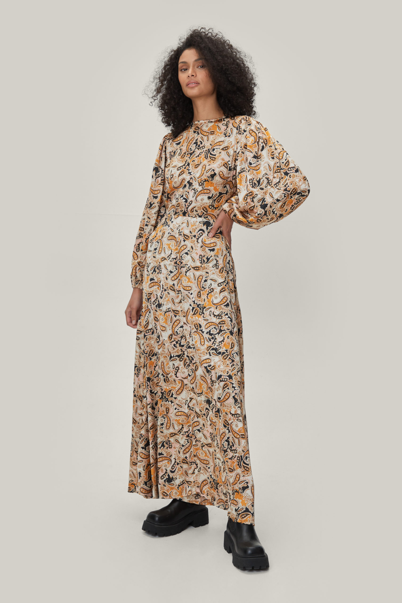 Paisley Print Maxi Dress