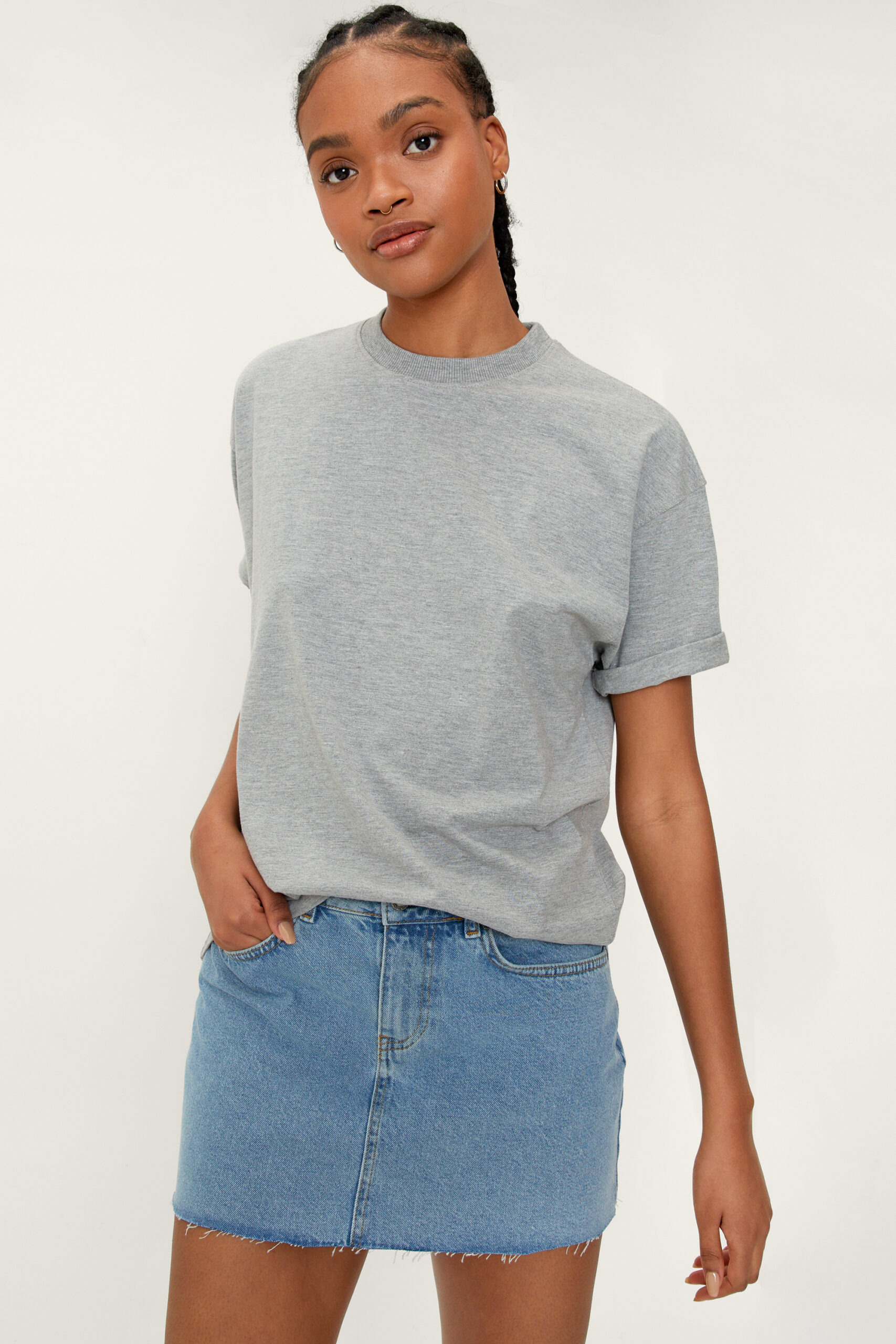 Premium Cotton Crew Neck Oversized T-Shirt 