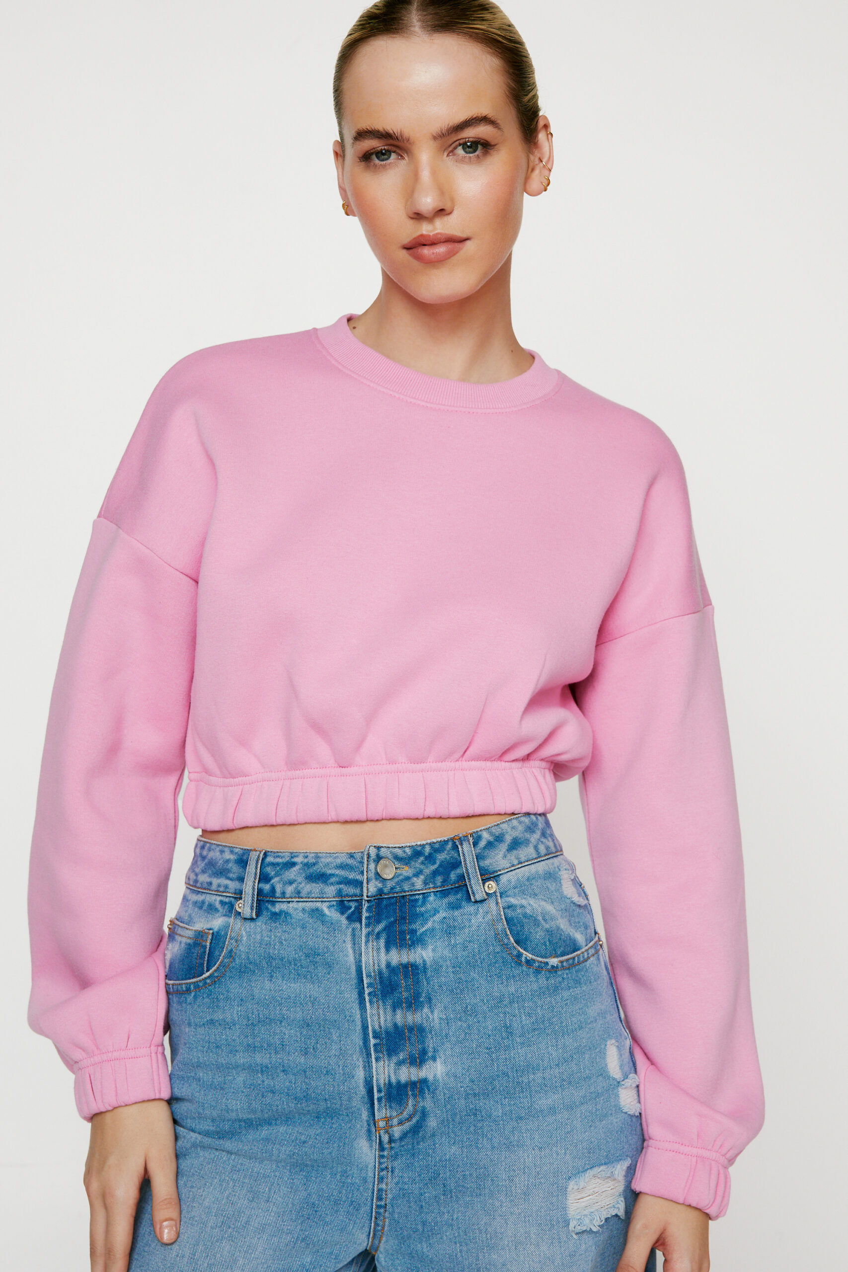 Cropped Long Sleeve Sweatshirt