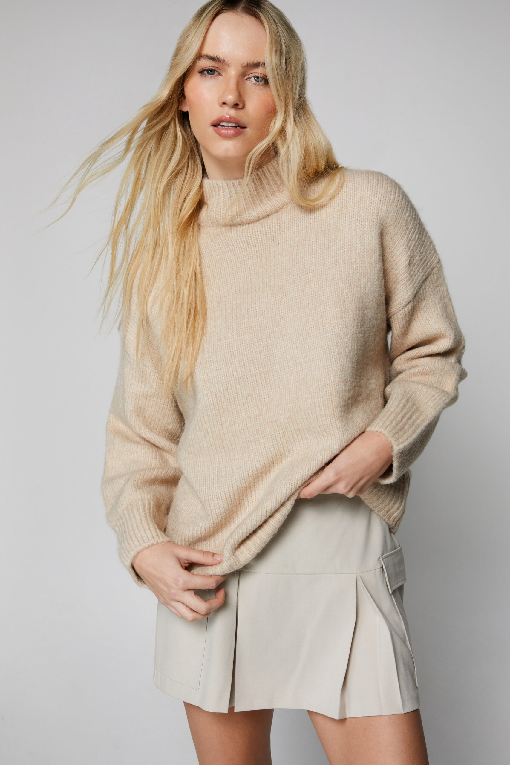 Turtleneck Relaxed Long Sleeve Sweater