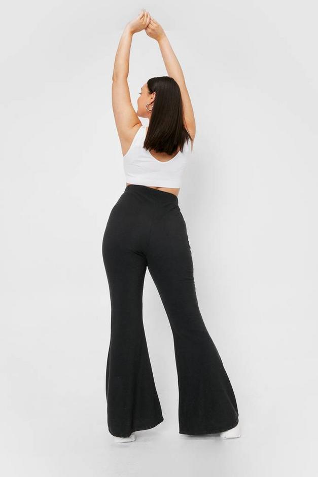 Recycled Plus Size High Waisted Extreme Flare Pants