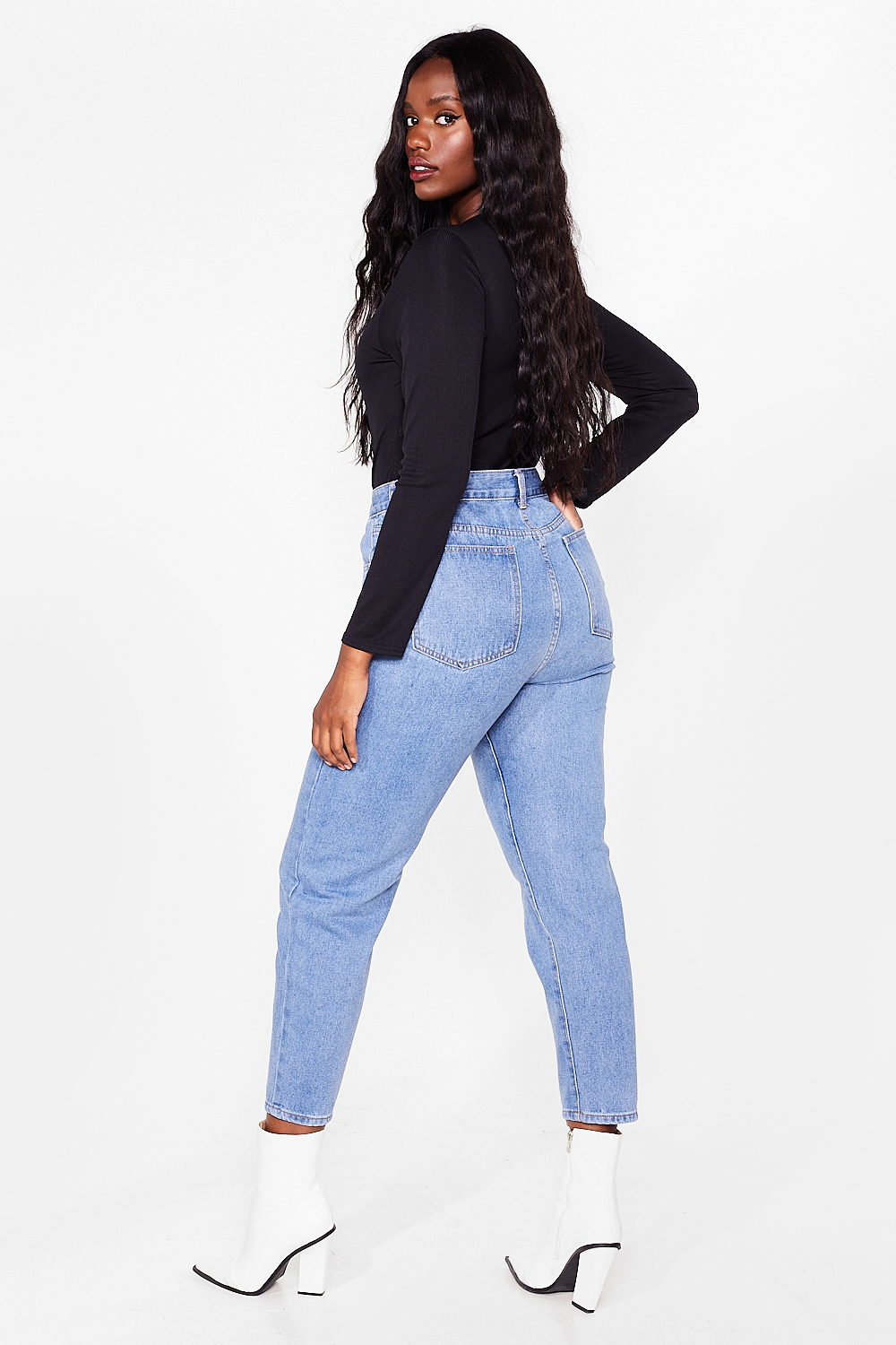 Plus Size Debbie High Waisted Mom Jeans