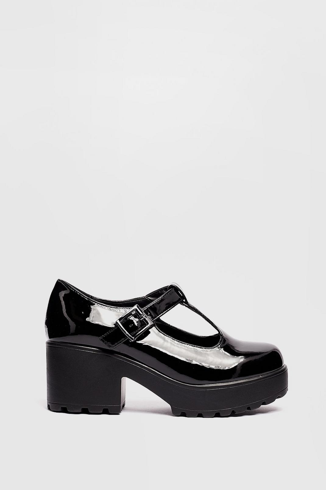 Patent T Strap Platform Mary Janes