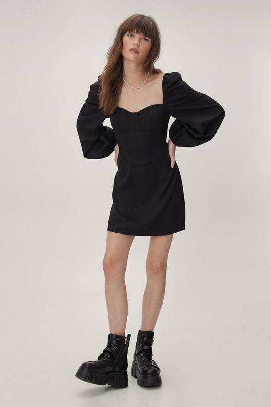 Puff Sleeve Corset Mini Dress