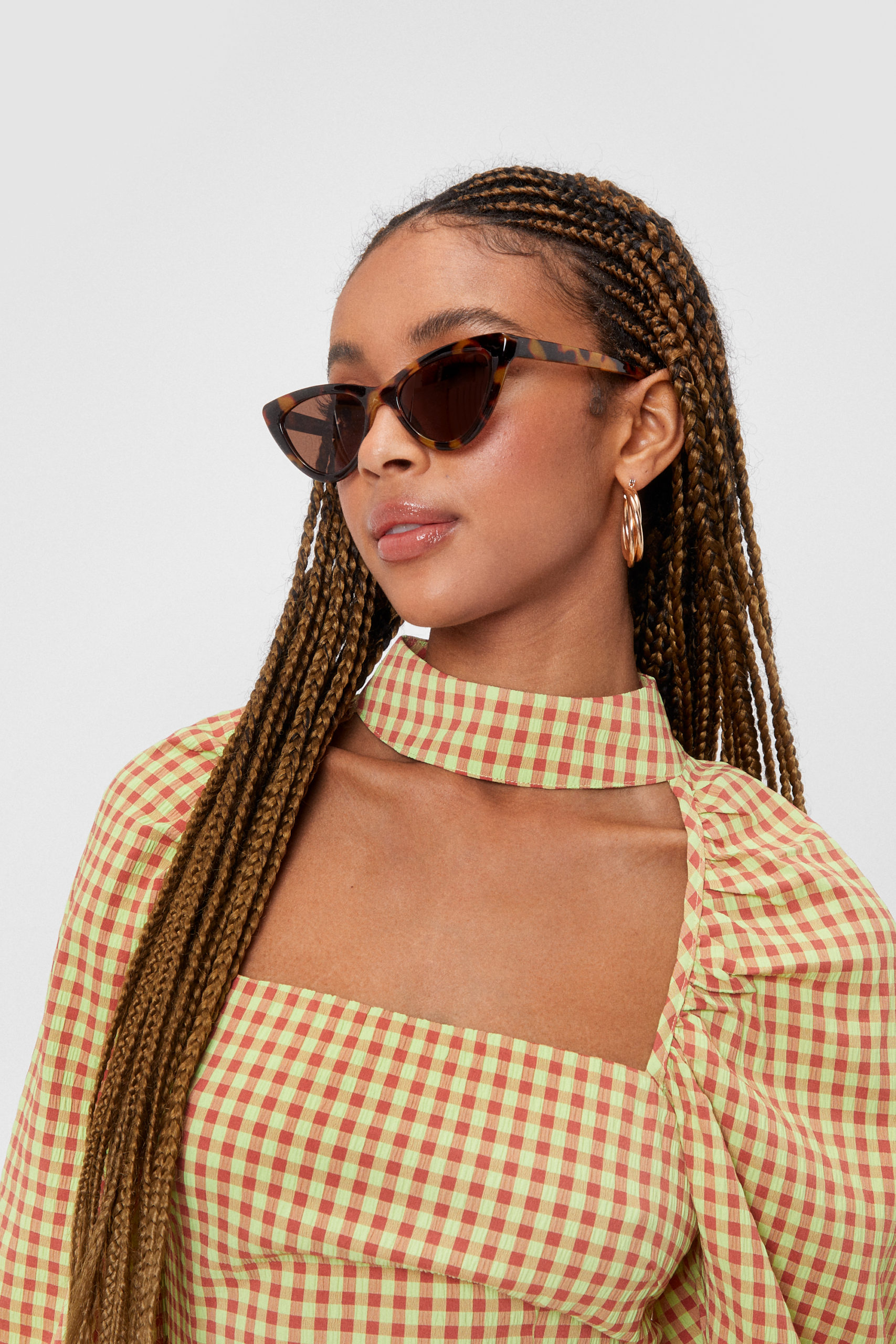 Leopard Cat Eye Tinted Sunglasses