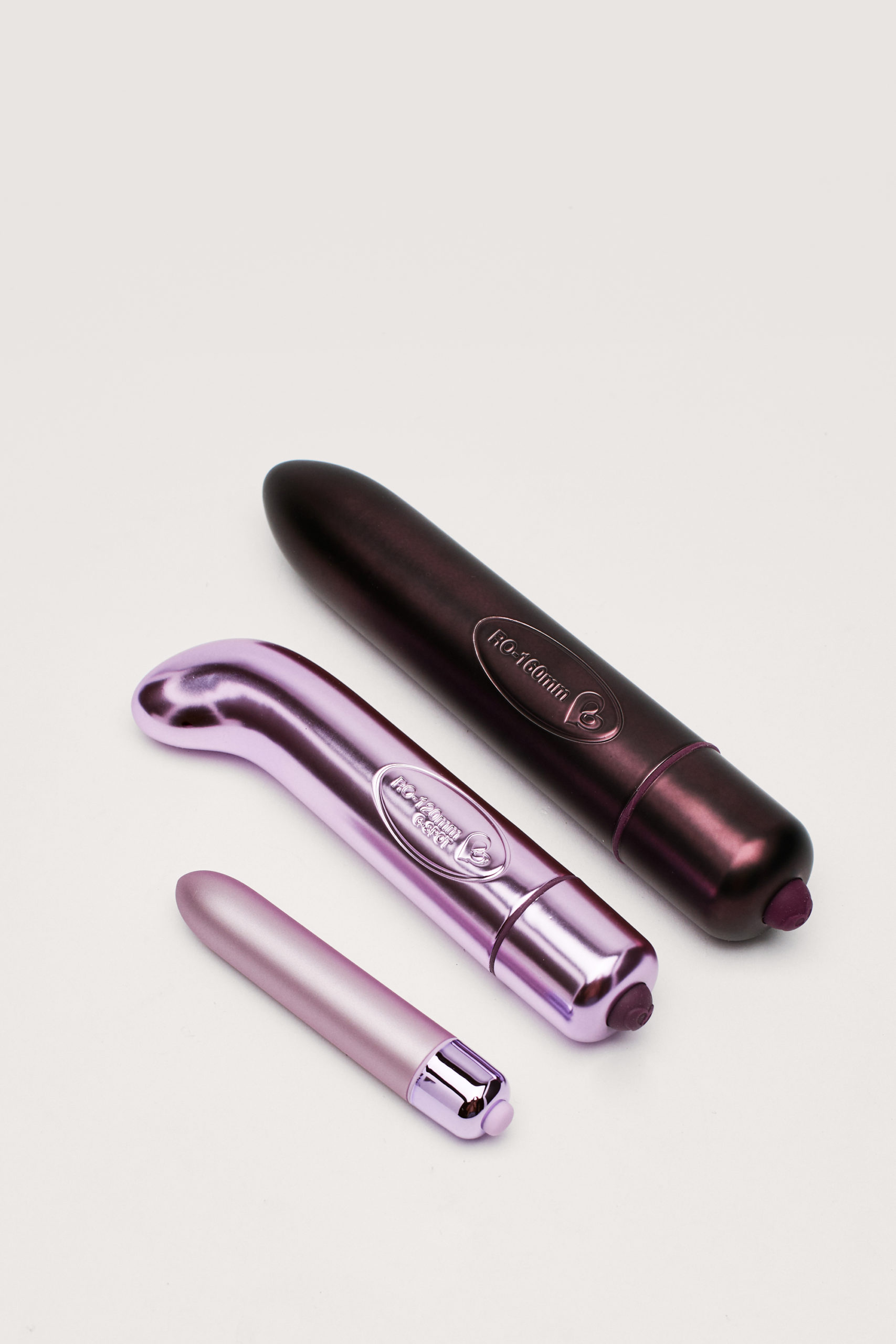 3 Piece Sleek Tapered Bullet Vibrator Set