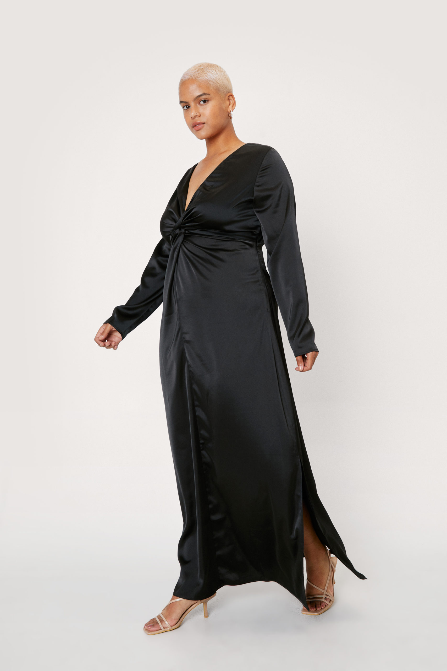 Plus Size Twist Front Maxi Dress