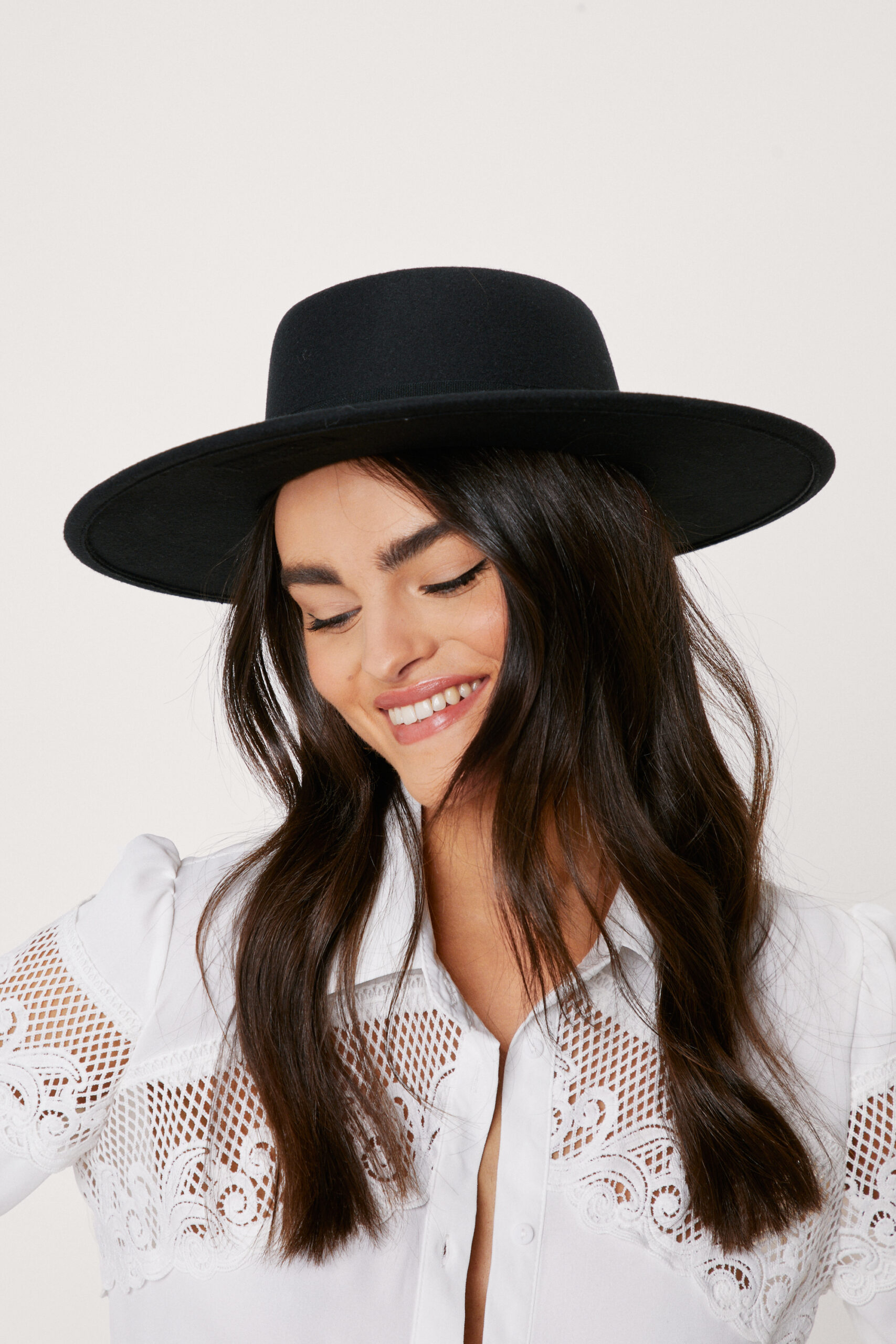 Felt Wide Brim Fedora Hat