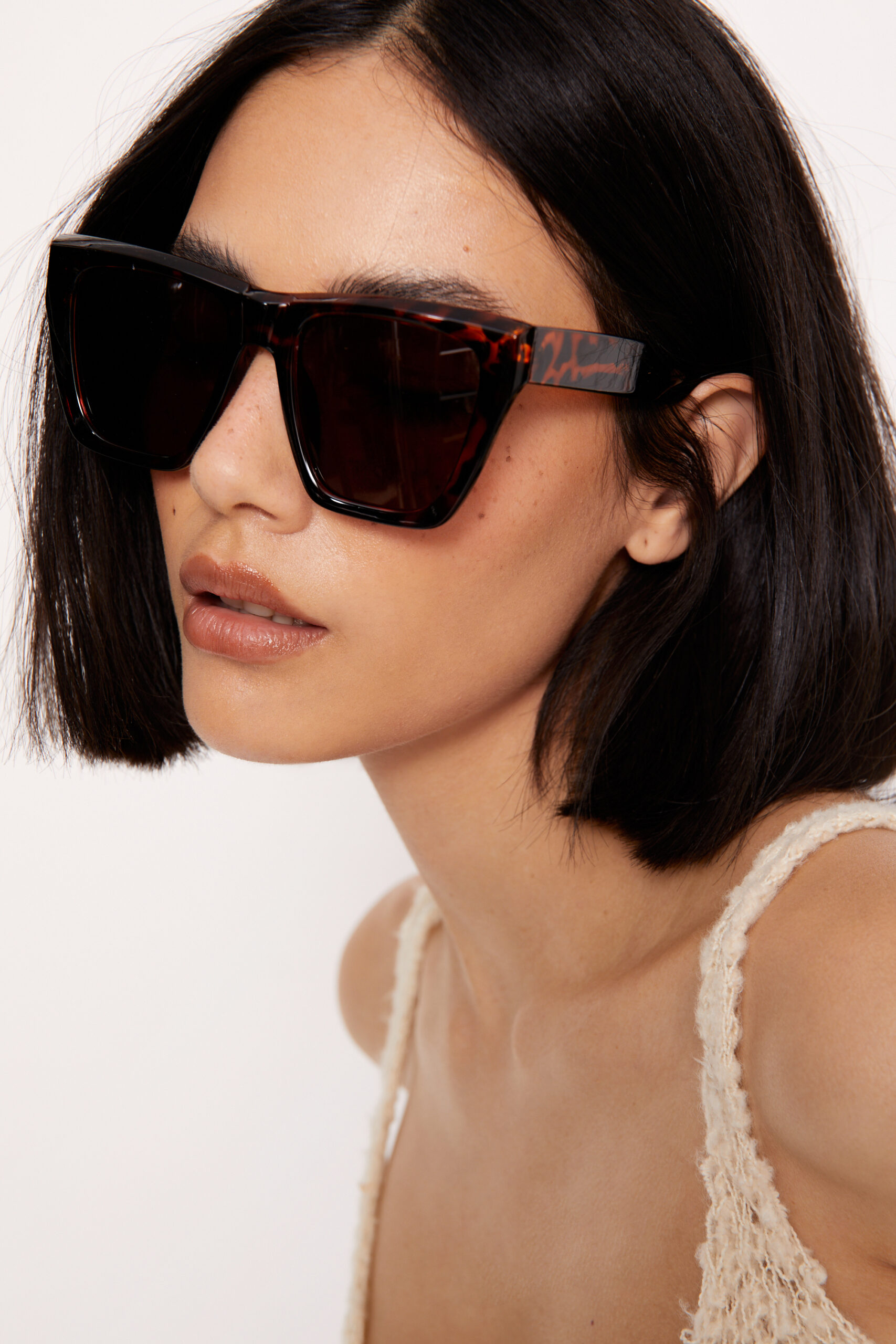 Oversized Square Tortoise Shell Sunglasses