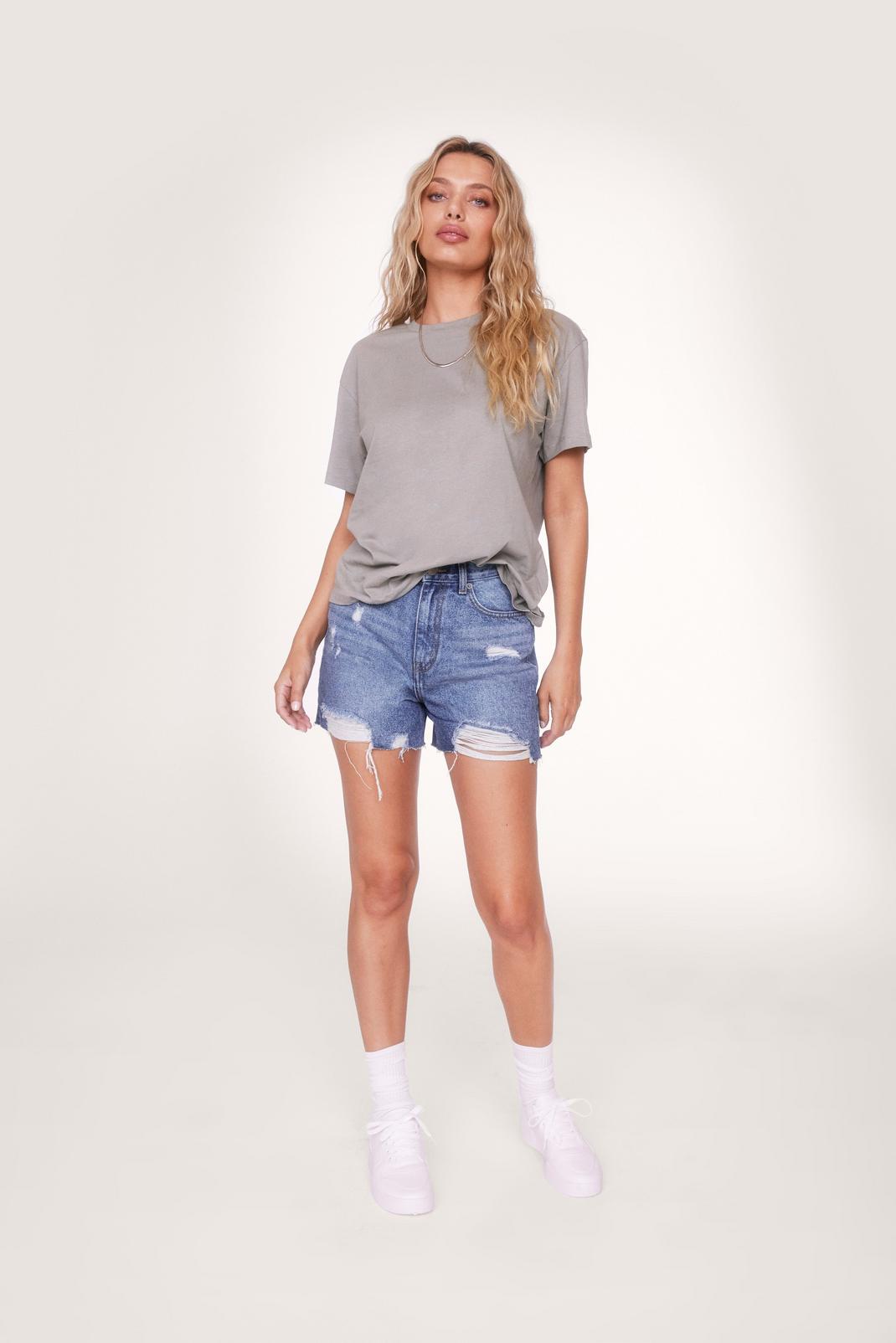 Organic High Waisted Jean Shorts