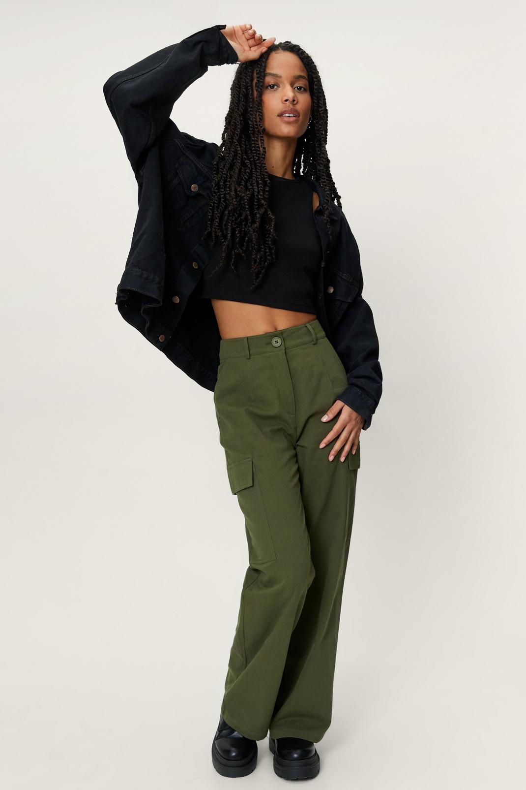 Petite Pocket Twill Cargo Pants