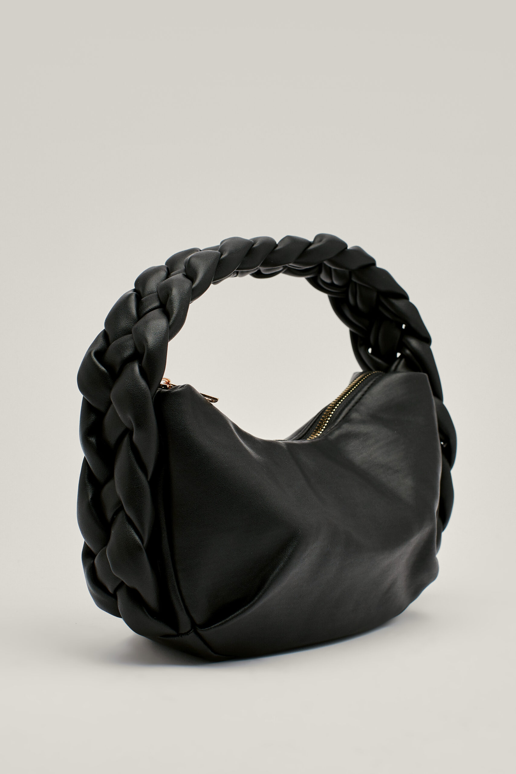 Braided Strap Round Shoulder Bag