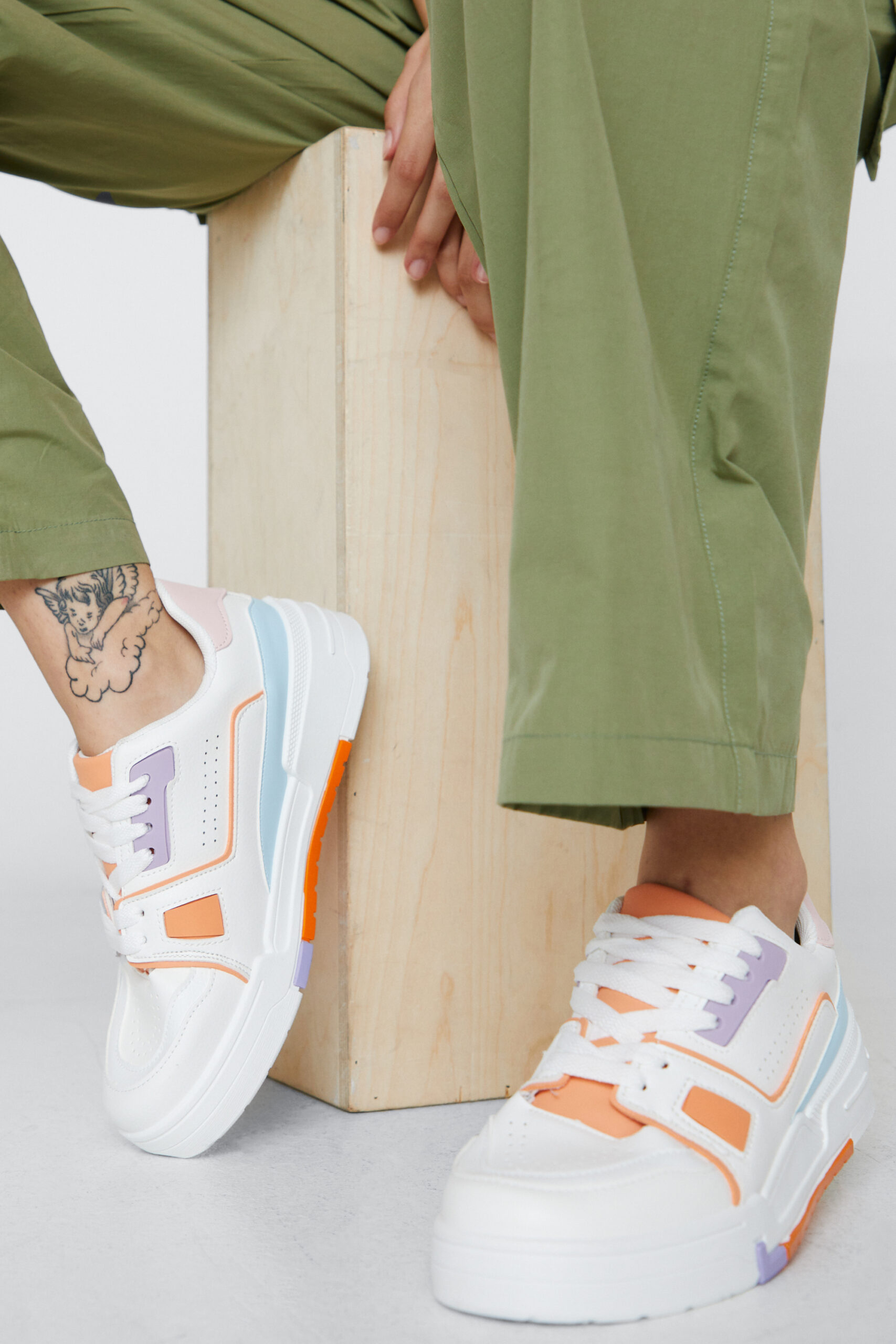 Colour Block Flatform Sneakers