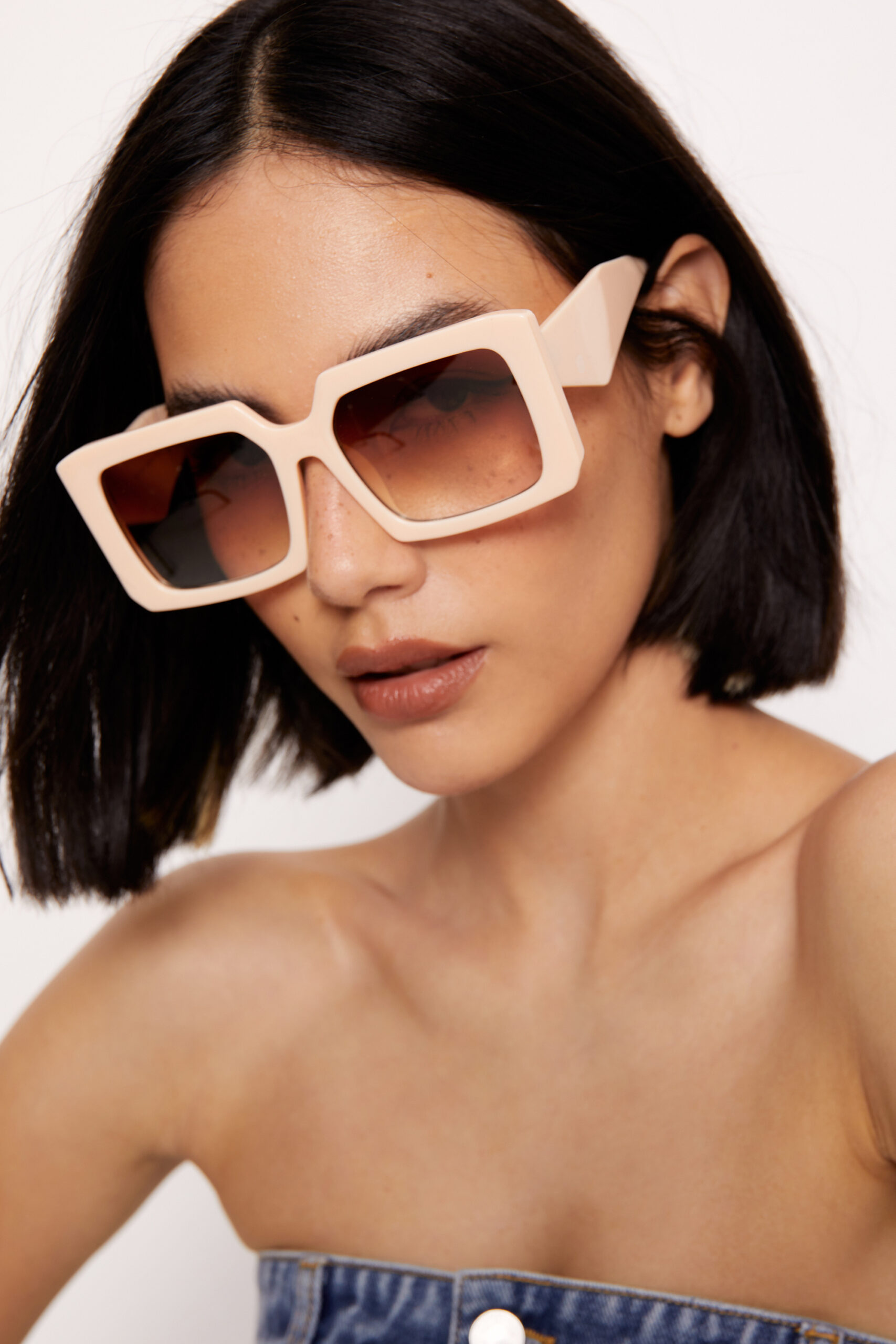 Oversized Square Tinted Sunglasses