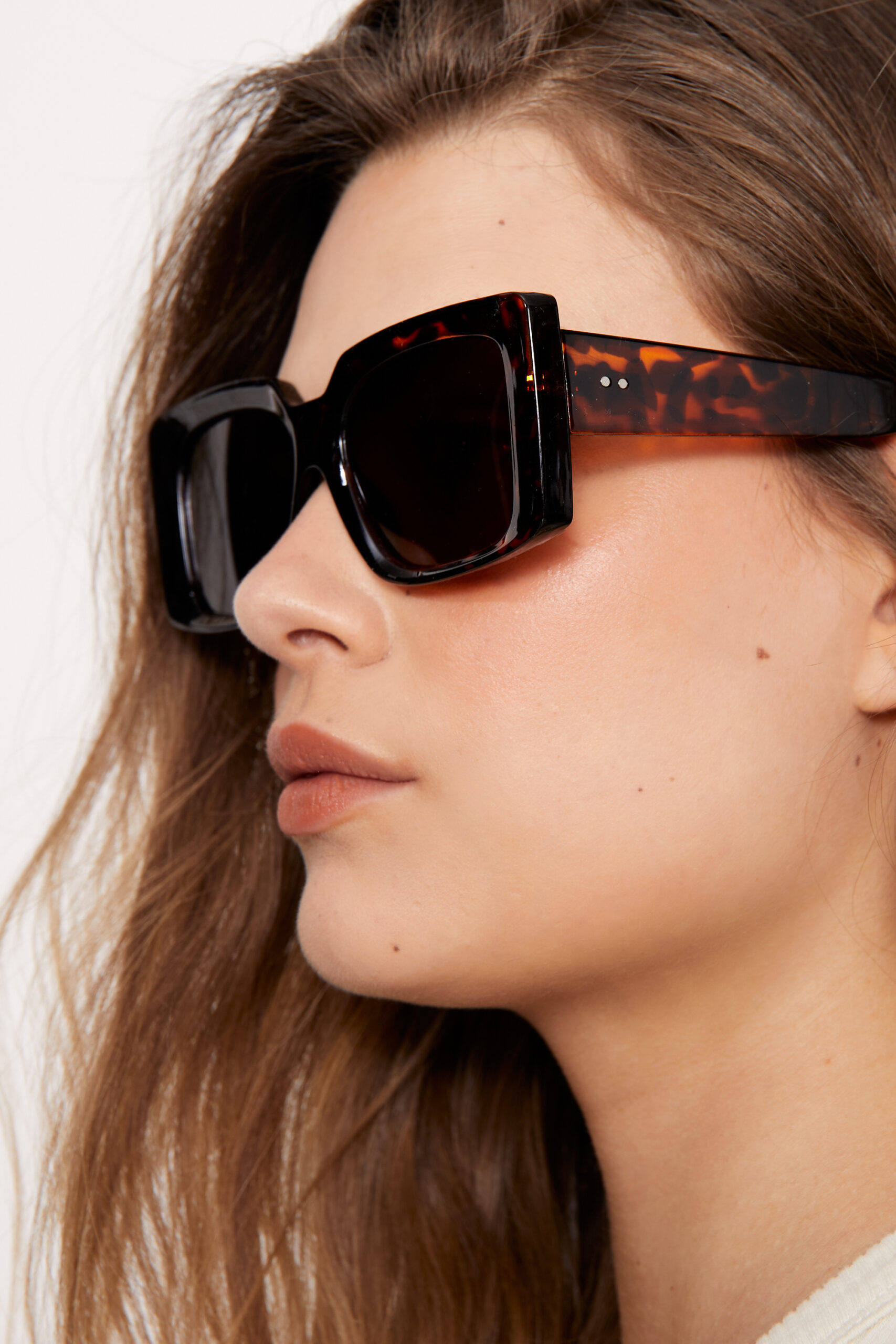 Oversized Square Tortoise Shell Sunglasses