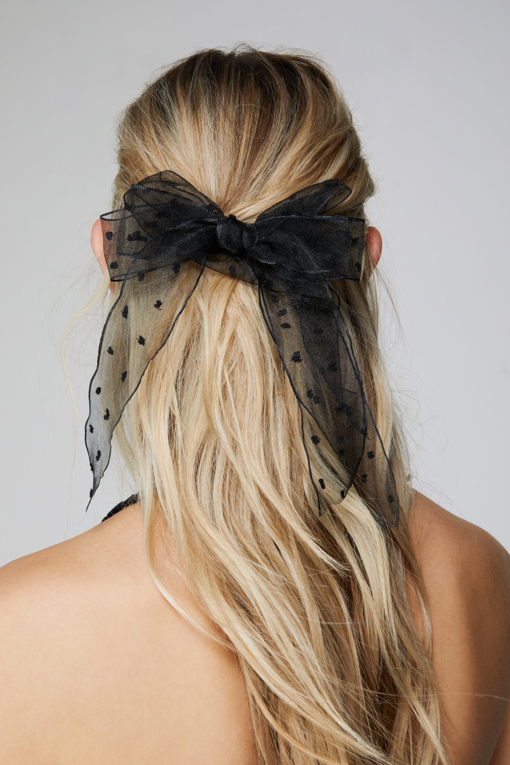 Polka Dot Hair Bow Clip