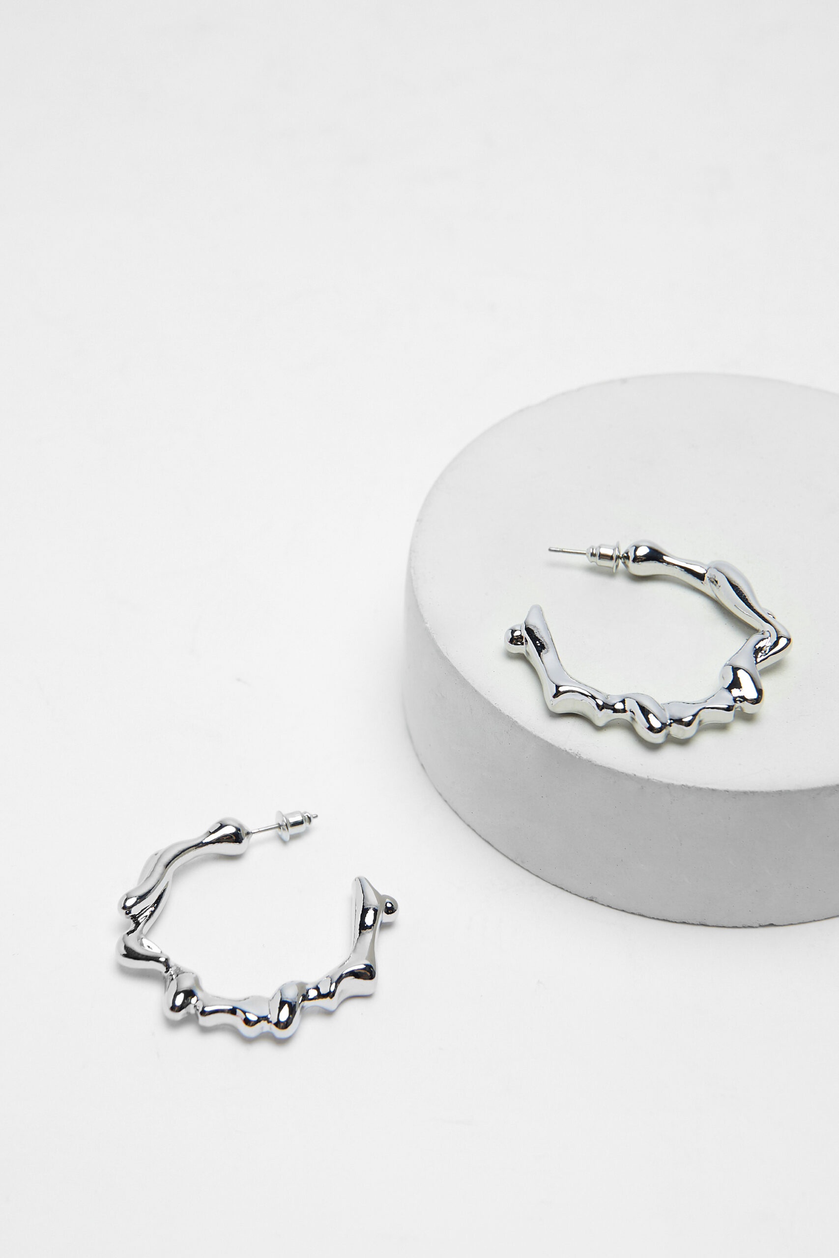 Twist Abstract Hoop Earrings