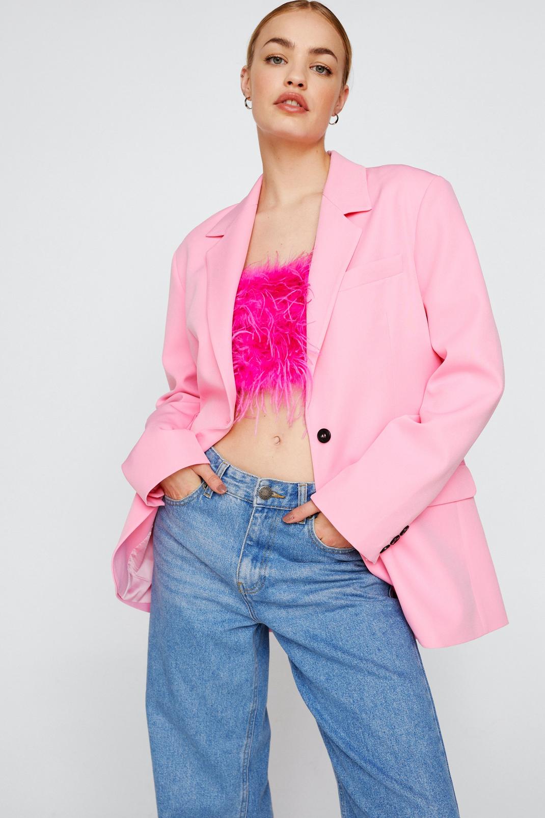 Oversized Single Breasted Tailored Blazer