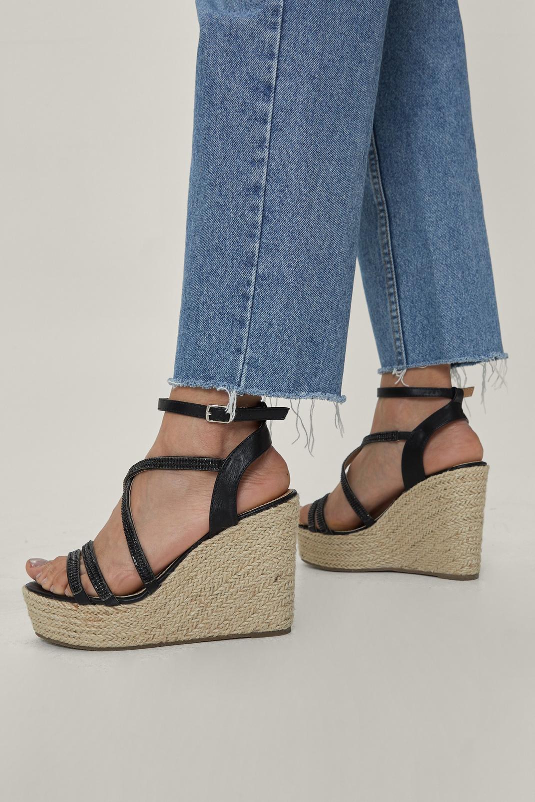 Strappy Espadrille Wedge Sandals 