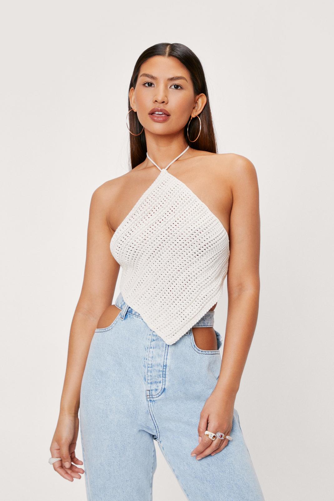 Halterneck Crochet Strappy Top