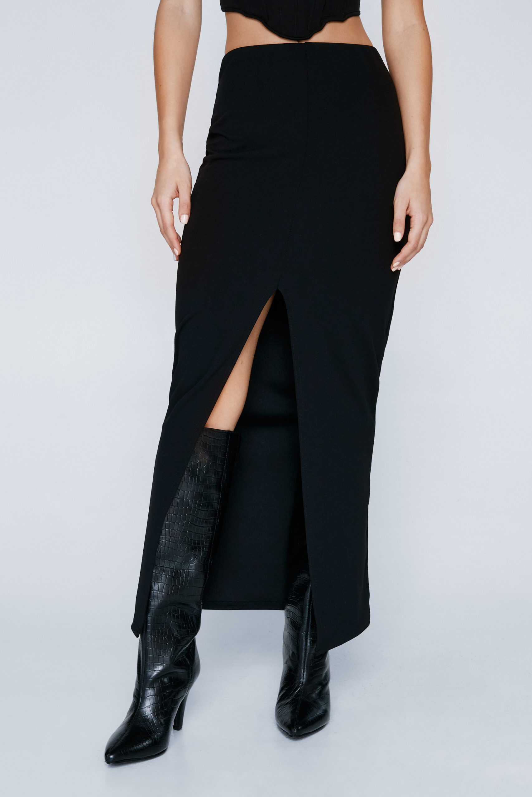 Split Front Maxi Skirt