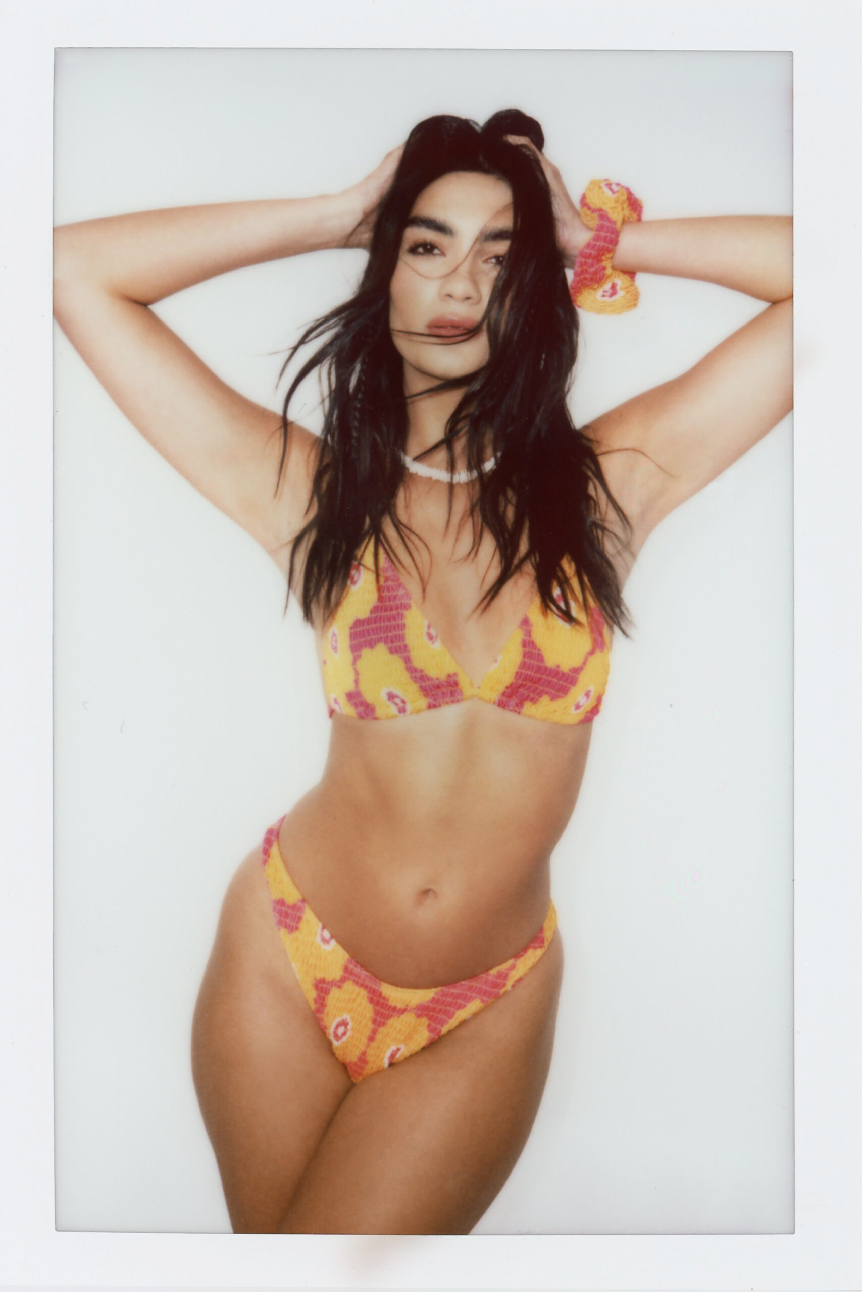 Shirred Floral Triangle Bikini Set