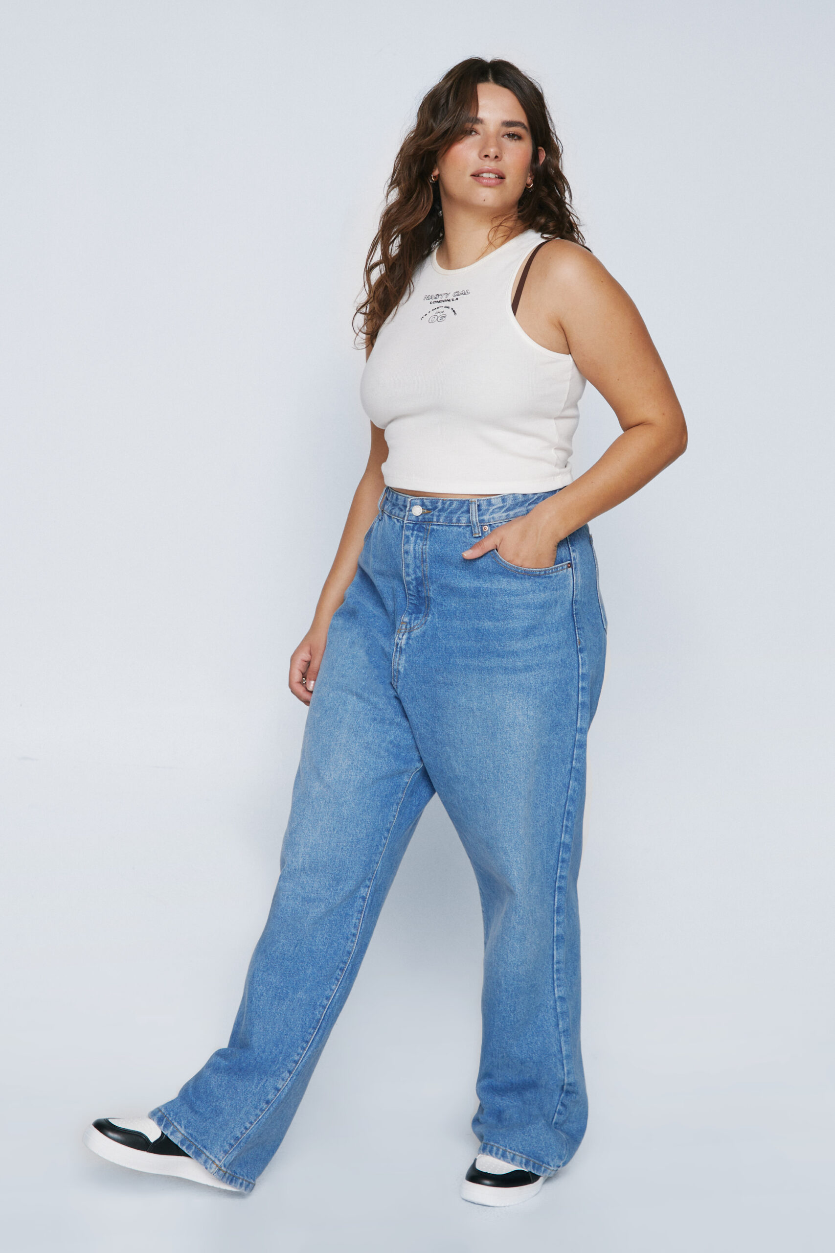 Plus Size Organic Cotton Boyfriend Denim Jeans