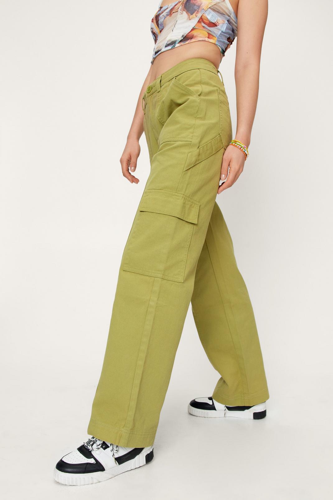 Twill Utility Pocket Detail Cargo Pants