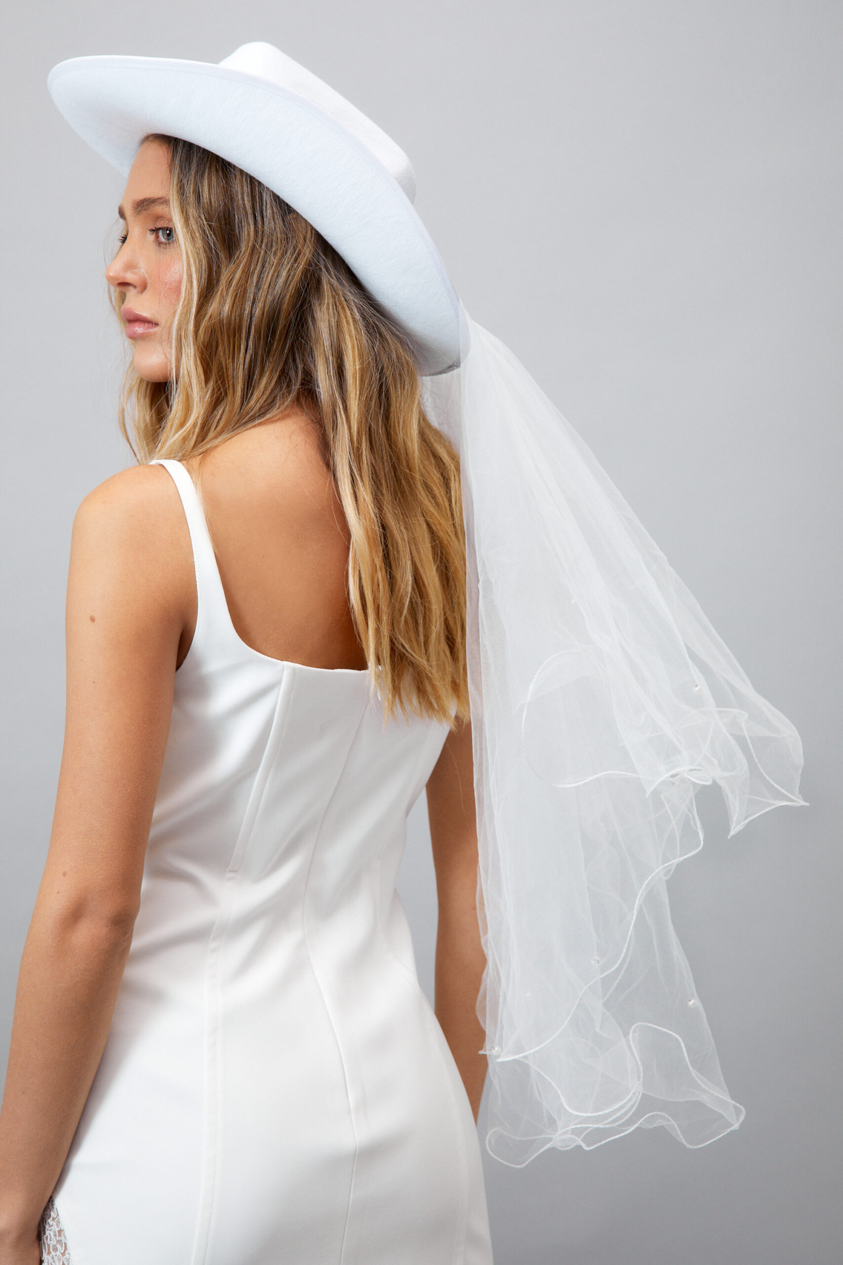 Veil Trim Cowboy Hat