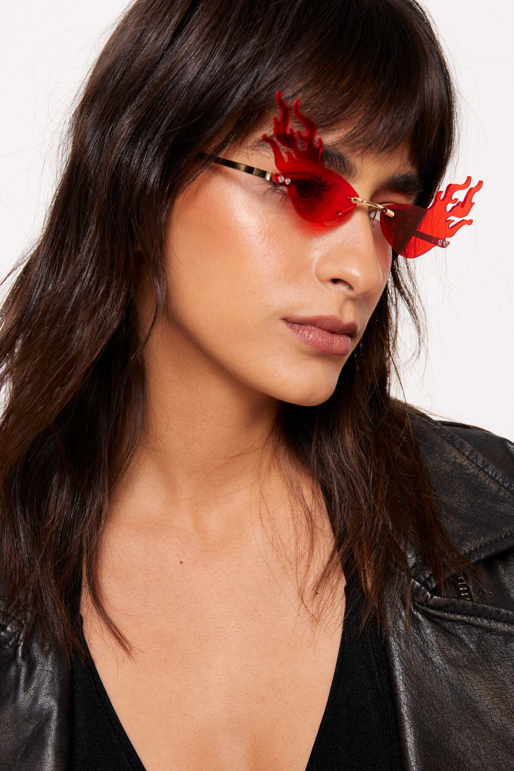 Flame Detail Sunglasses