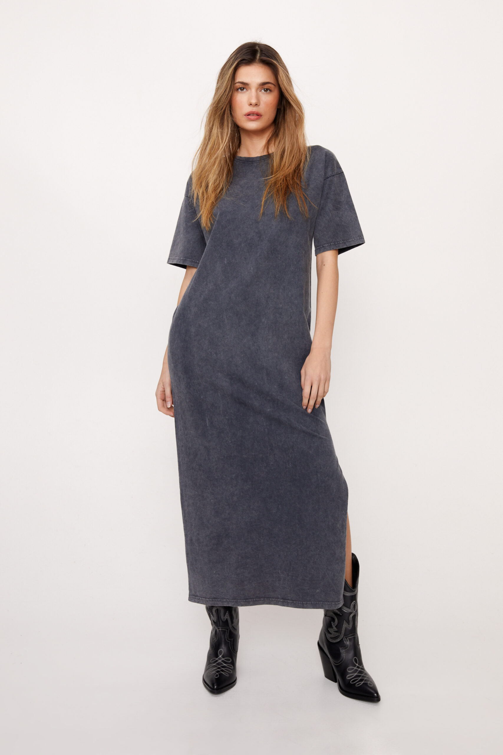 Acid Wash T-Shirt Dress