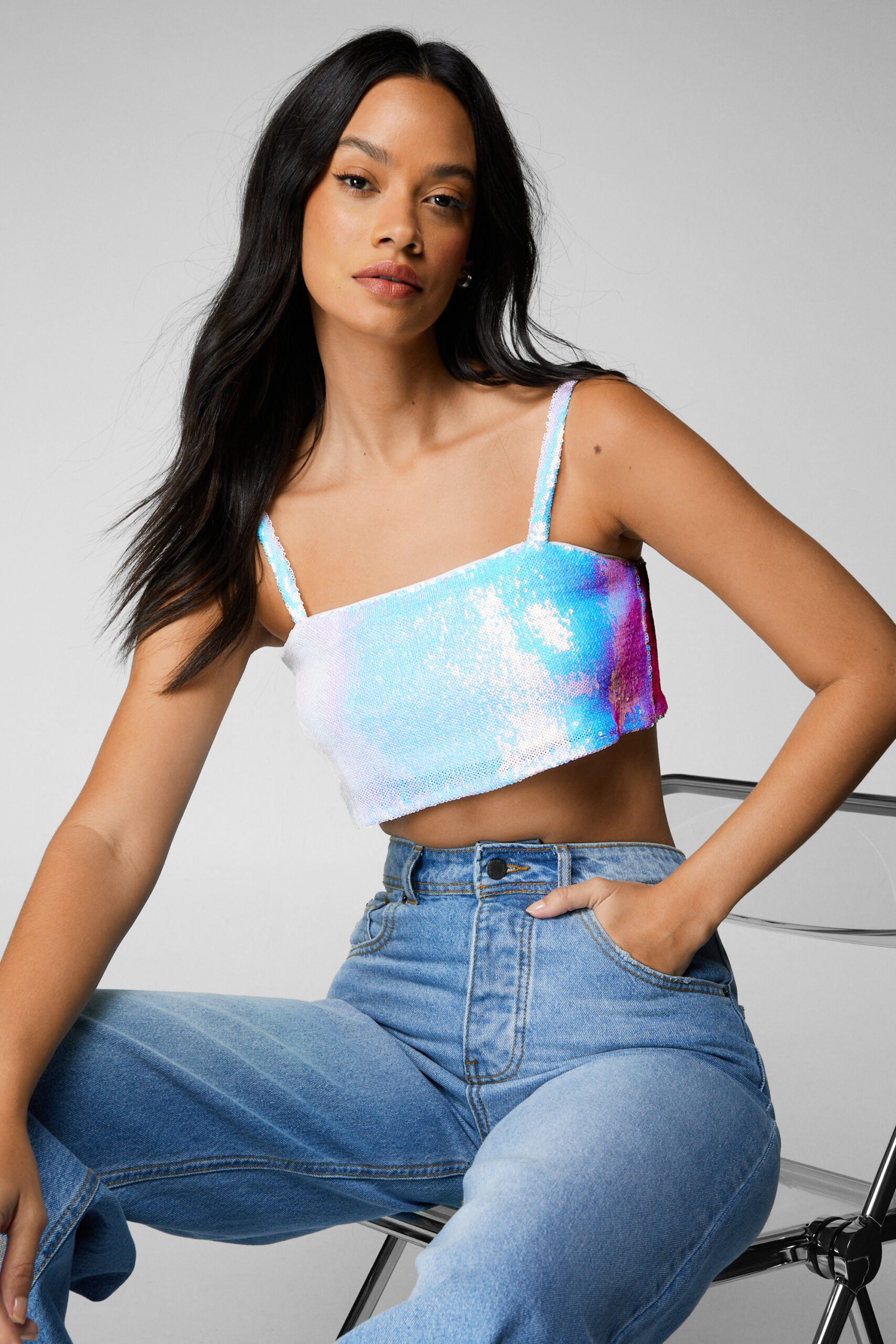 Sequin Crop Top