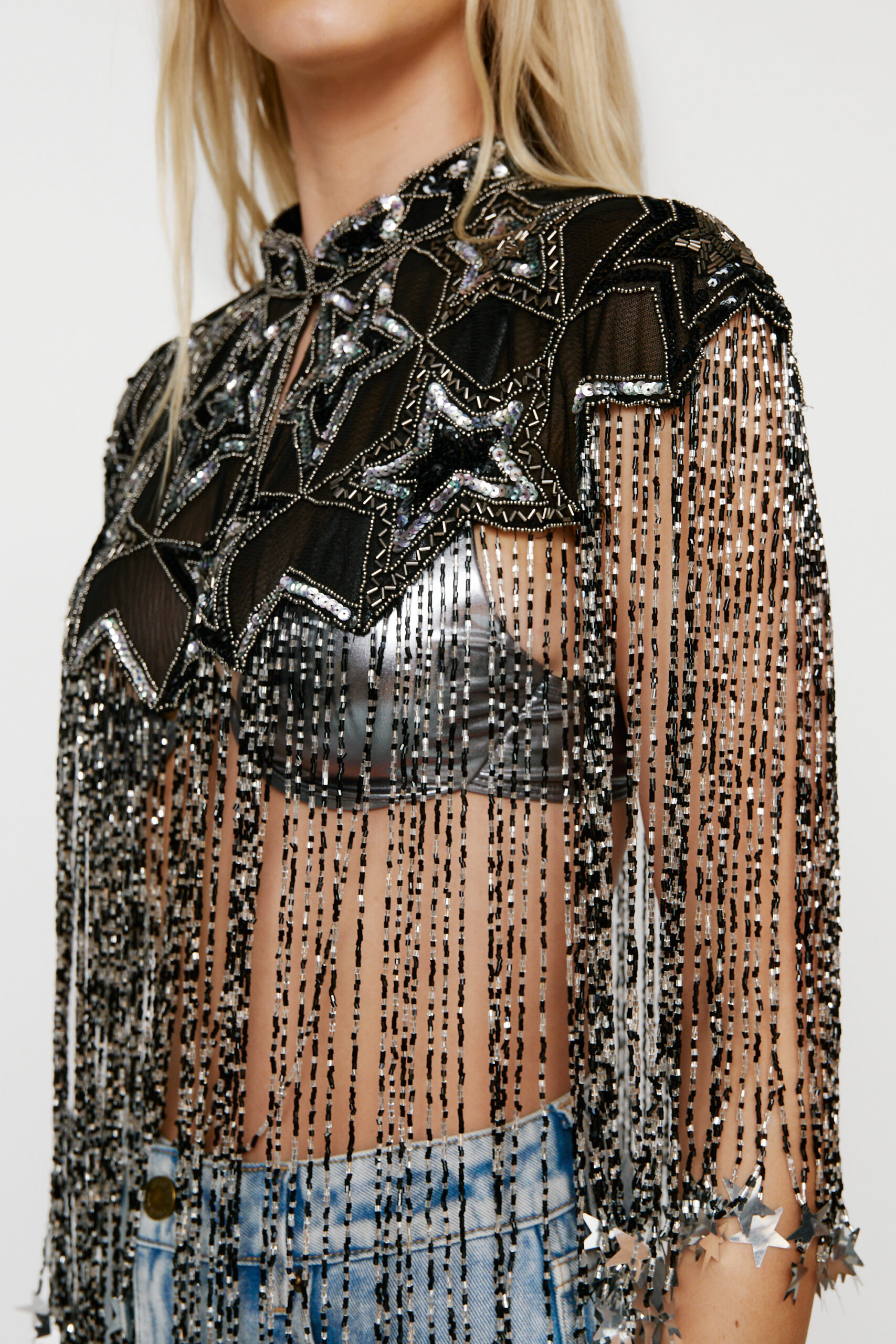 Star Beaded Tassel Cape