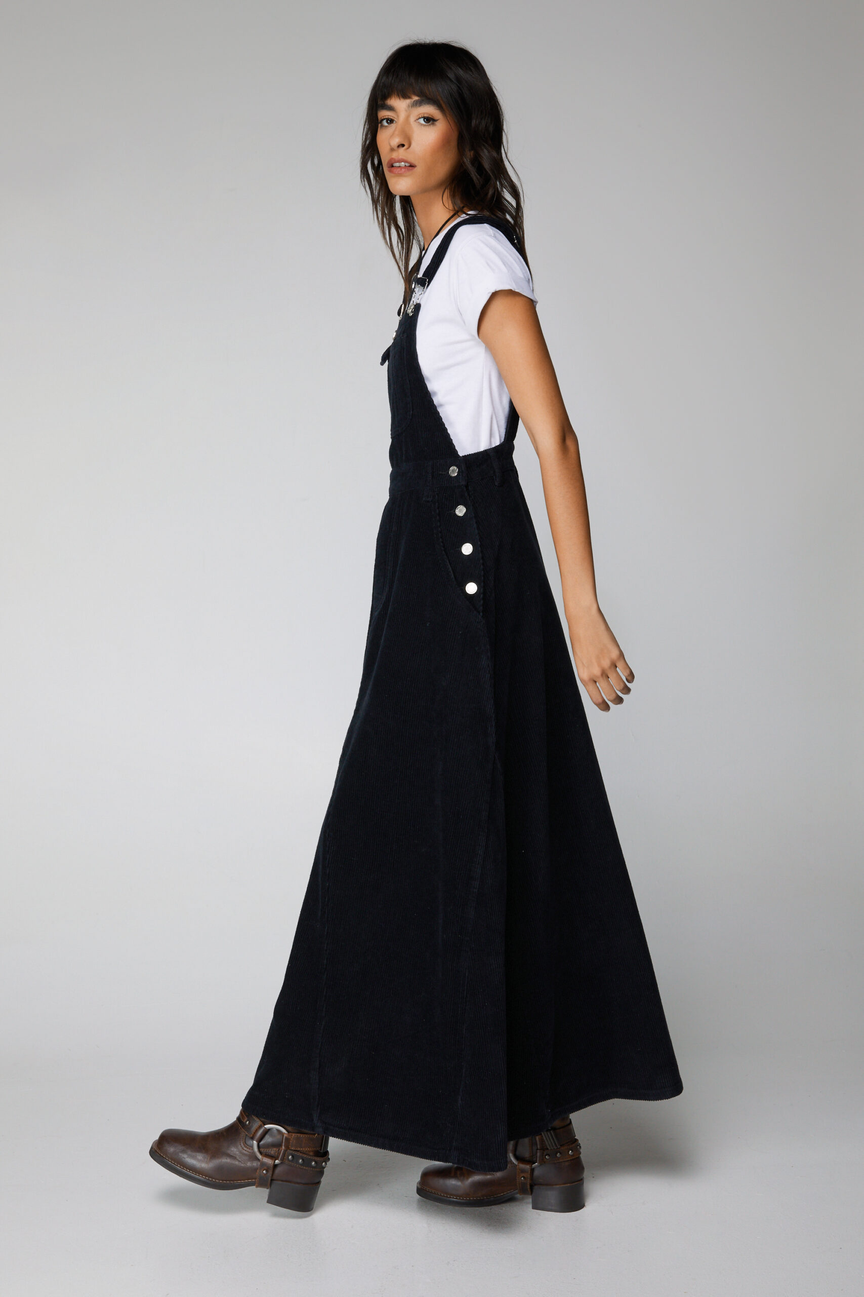 Corduroy Dungaree Maxi Dress