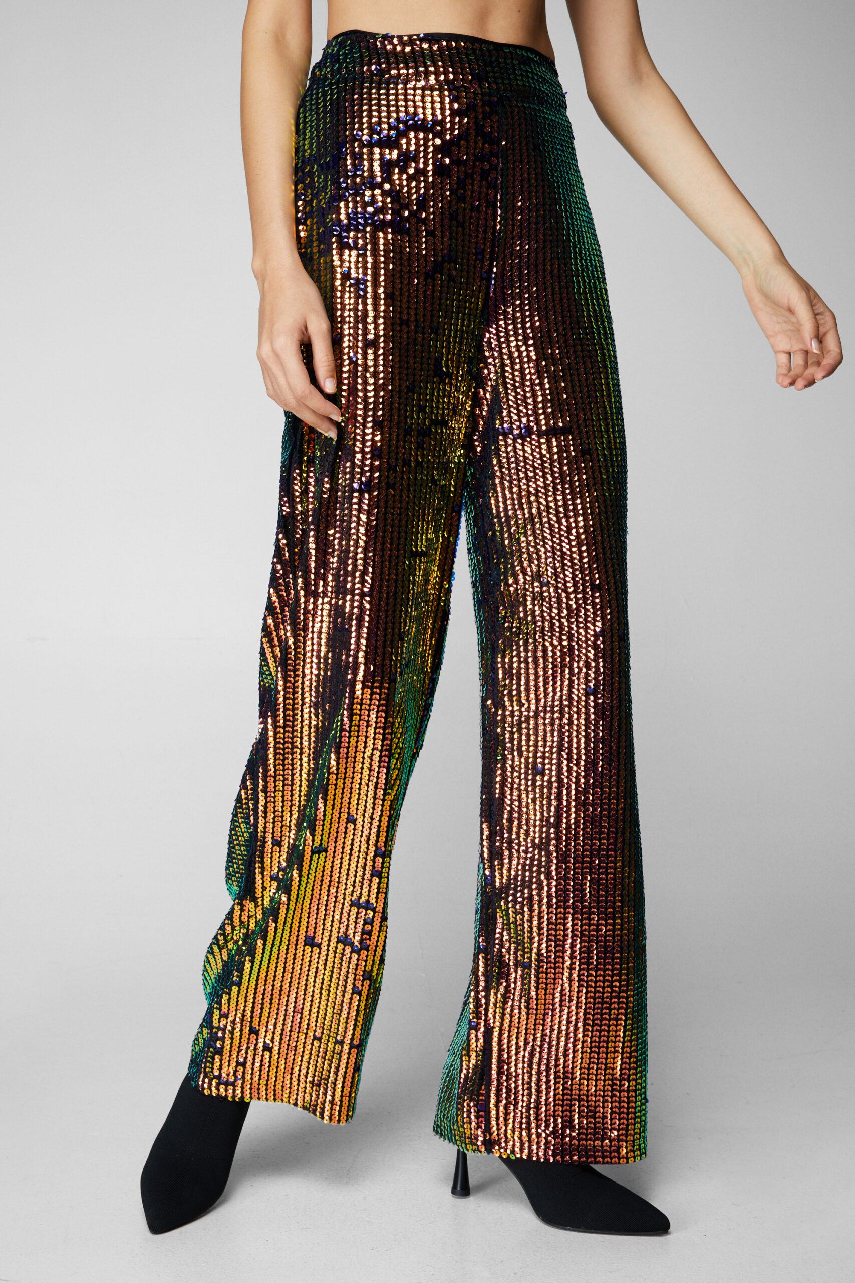 Sequin Wide Leg Pants