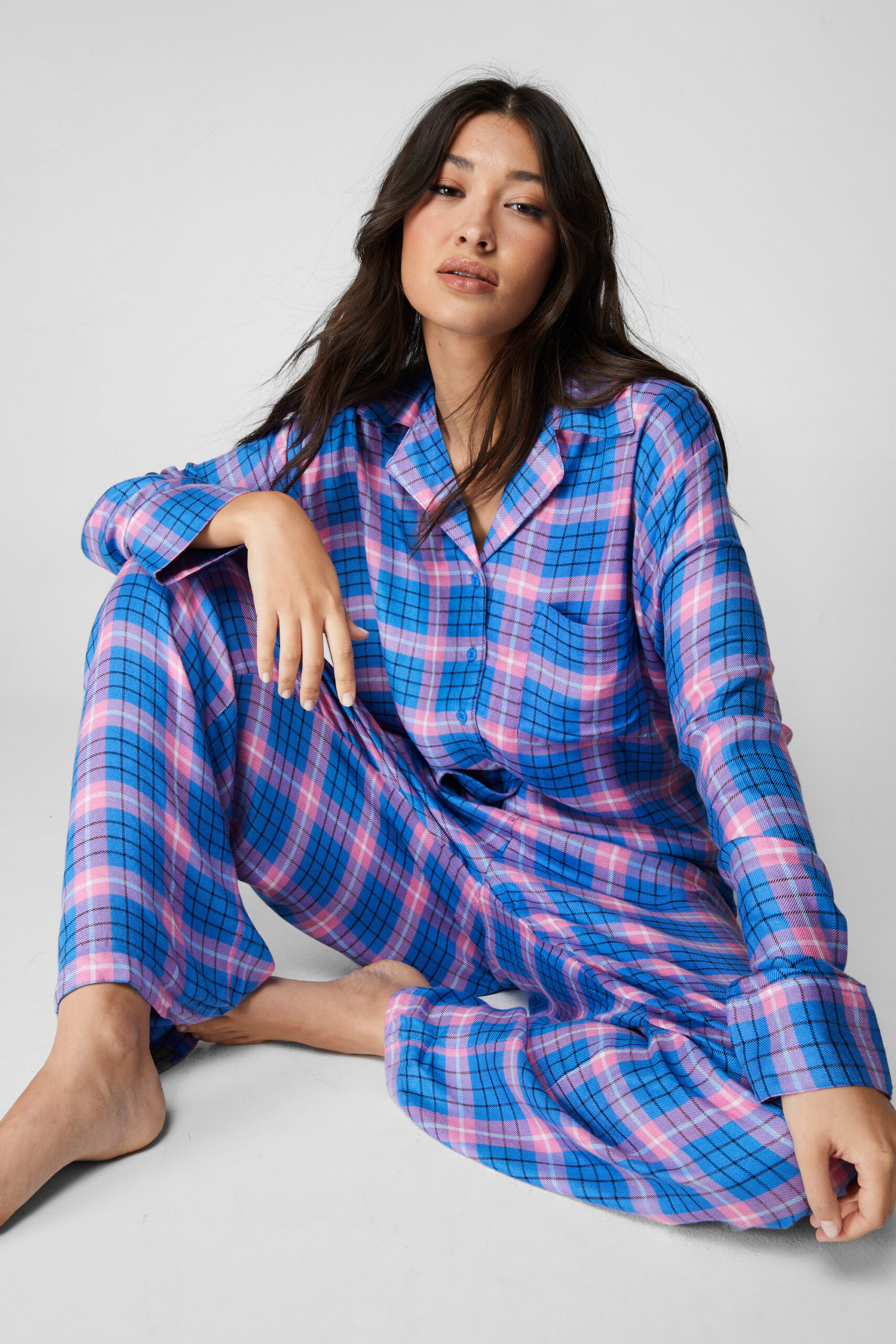 Soft Plaid Pajama Pants Set