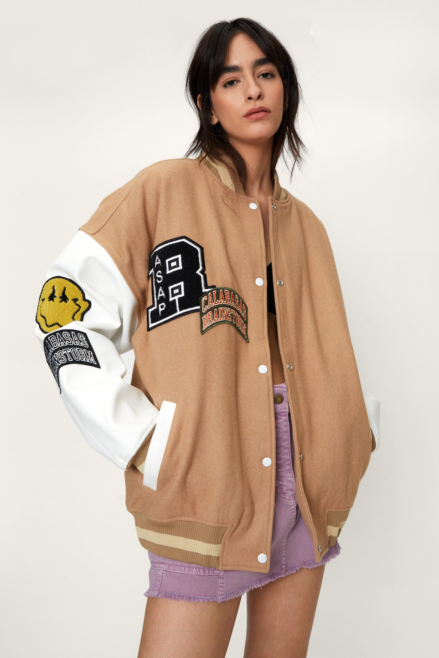 Varsity Badged Bomber Jacket 