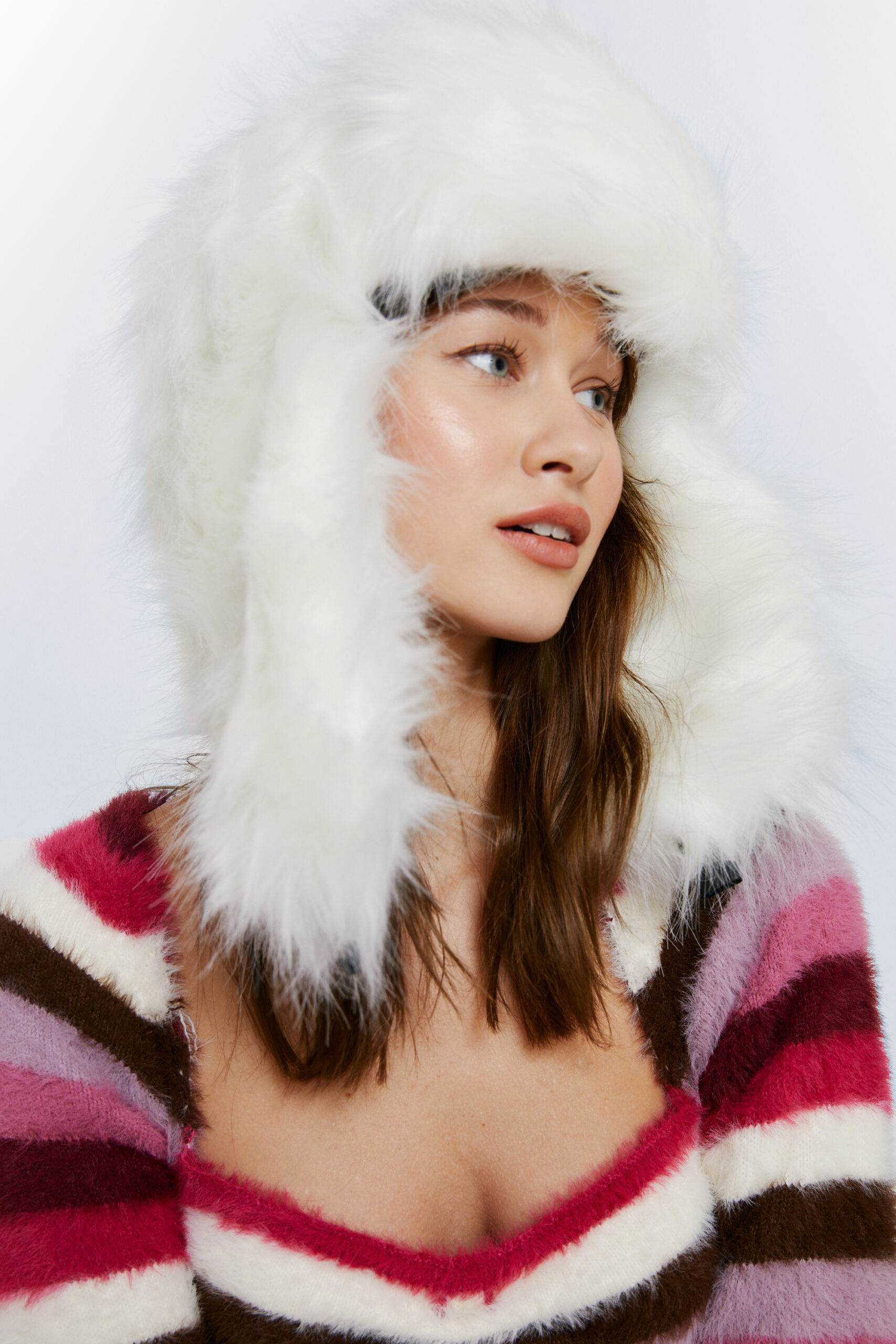 Faux Fur Oversized Trapper Hat 